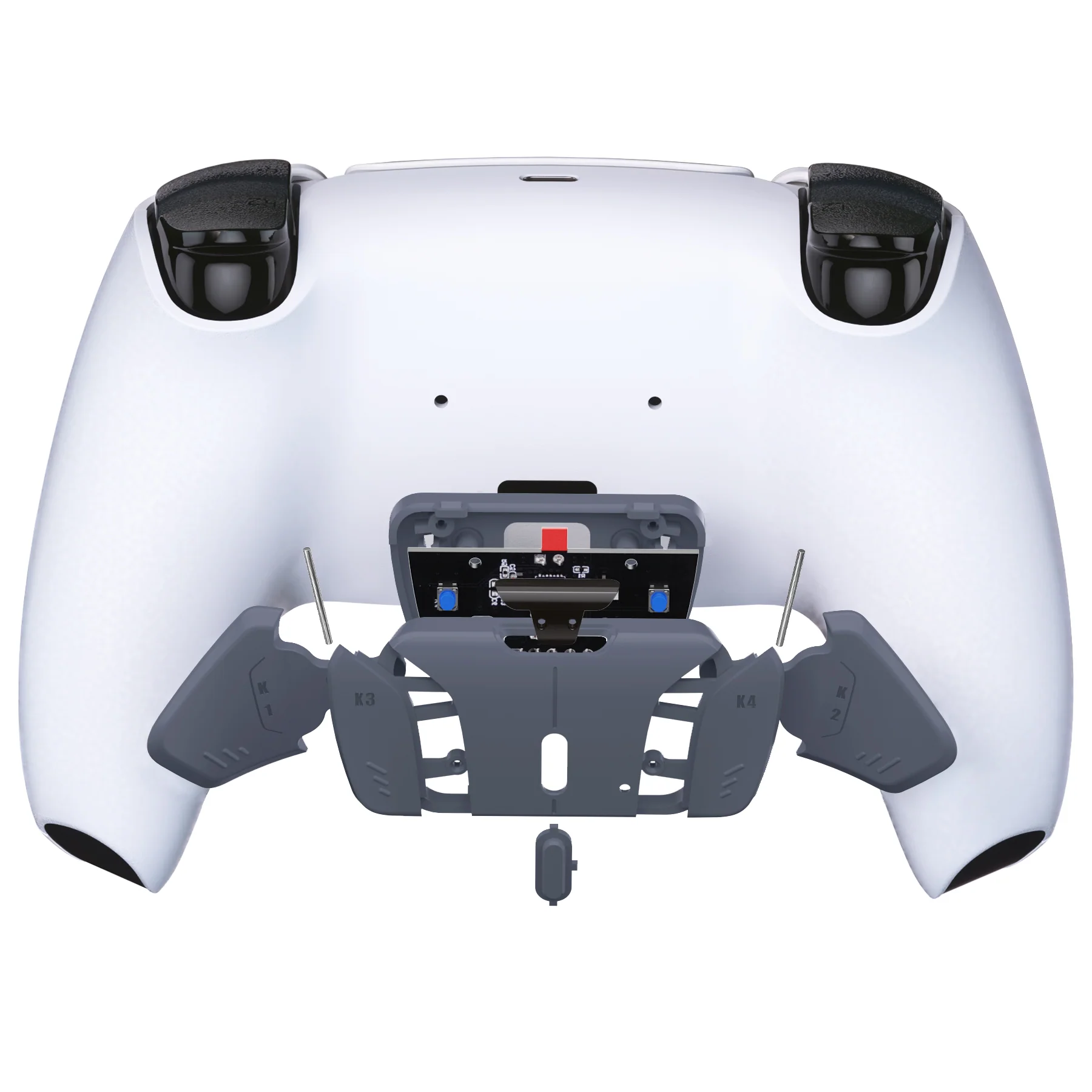 eXtremeRate Turn RISE to RISE4 Kit – Redesigned K1 K2 K3 K4 Back Buttons Housing & Remap PCB Board for eXtremeRate RISE & RISE4 Remap kit, Compatible with PS5 Controller - Sterling Silver - Image 4