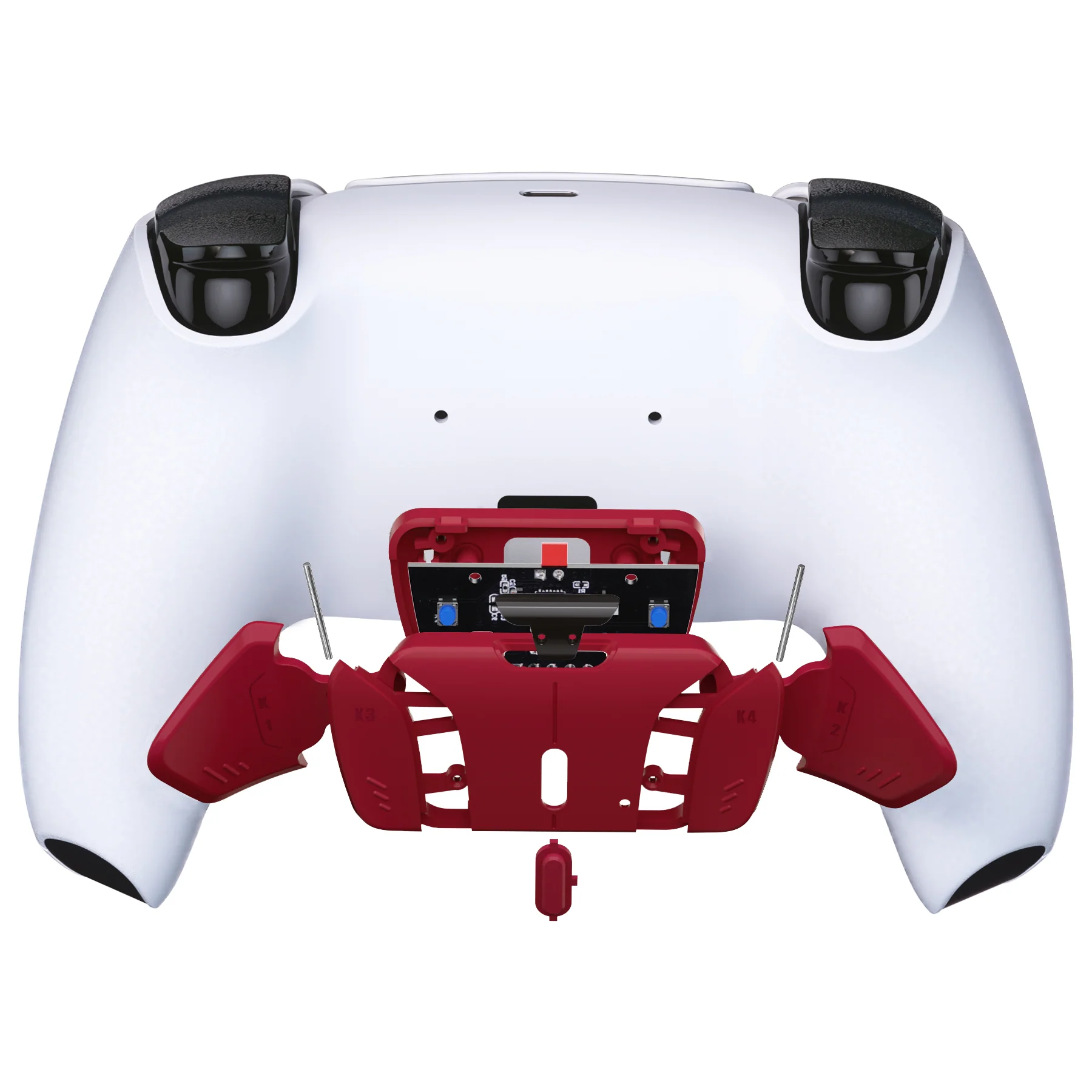 eXtremeRate Turn RISE to RISE4 Kit – Redesigned K1 K2 K3 K4 Back Buttons Housing & Remap PCB Board for eXtremeRate RISE & RISE4 Remap kit, Compatible with PS5 Controller - Volcanic Red - Image 6