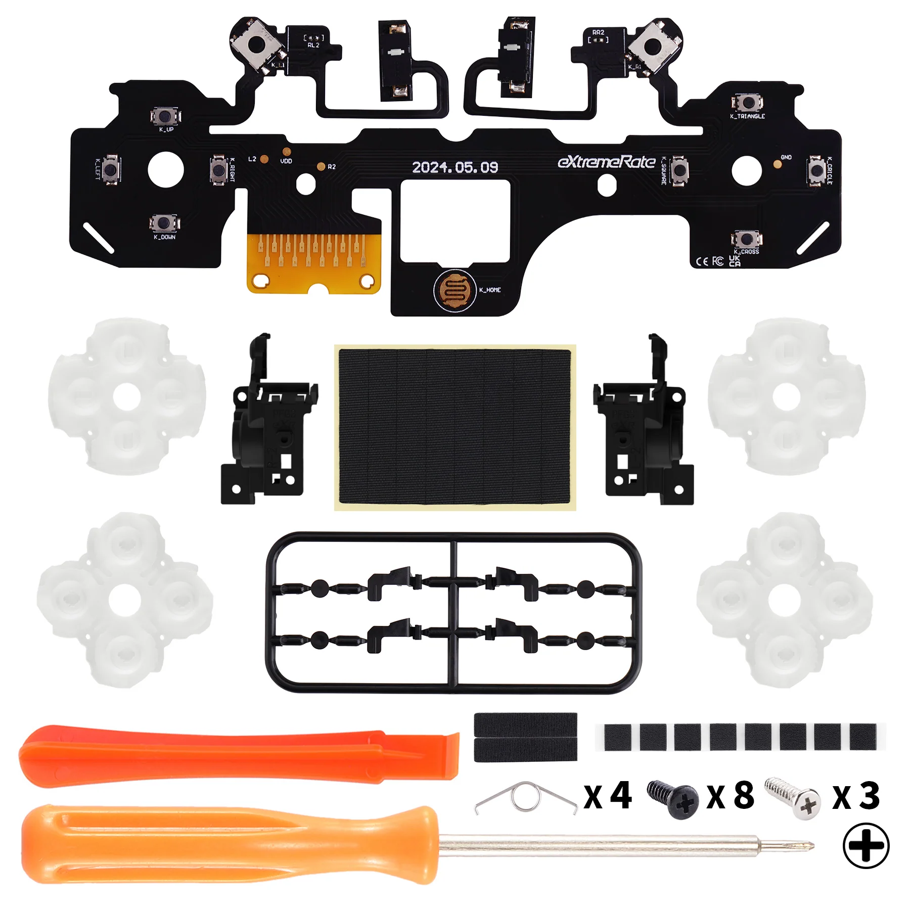 eXtremeRate Whole Set - Strong Version Clicky Kit for PS5 Controller BDM-030, Custom Micro Switch L2R2 Face Buttons Clicky Kit and Tactile L1R1 Keys Mouse Click for PS5 Controller - Image 2