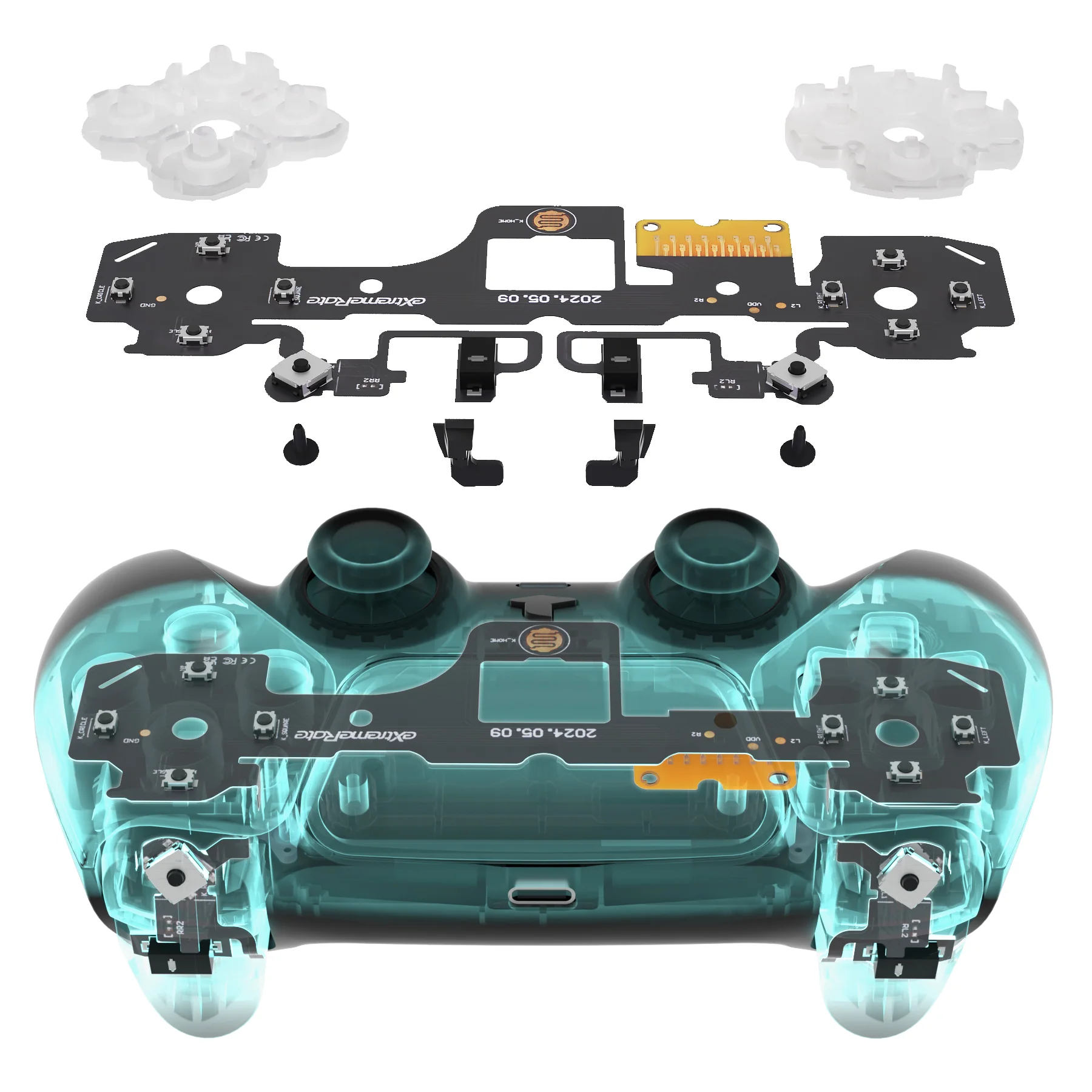 eXtremeRate Whole Set - Strong Version Clicky Kit for PS5 Controller BDM-030, Custom Micro Switch L2R2 Face Buttons Clicky Kit and Tactile L1R1 Keys Mouse Click for PS5 Controller - Image 4
