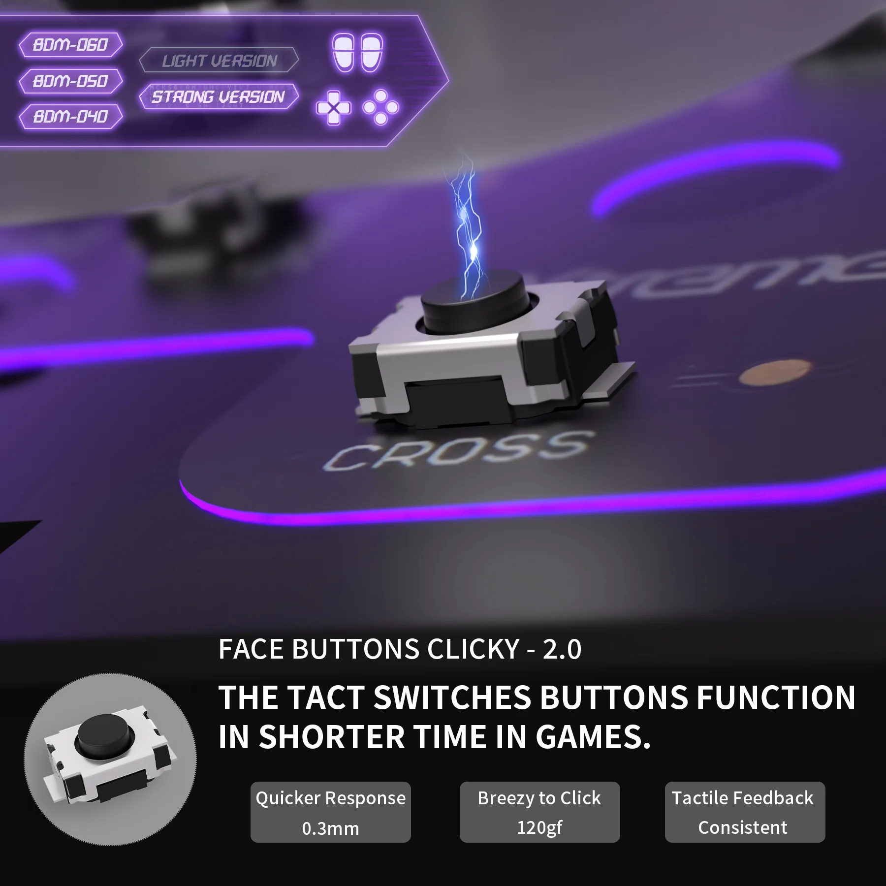 eXtremeRate Whole Set - Strong Version Clicky Kit V2 for PS5 Controller BDM-040/050/060 Shoulder Face Buttons, Micro Switch L2R2 Clicky Hair Trigger Kit and Tactile L1R1 Face Buttons Mouse Click for PS5 Controller - Image 12