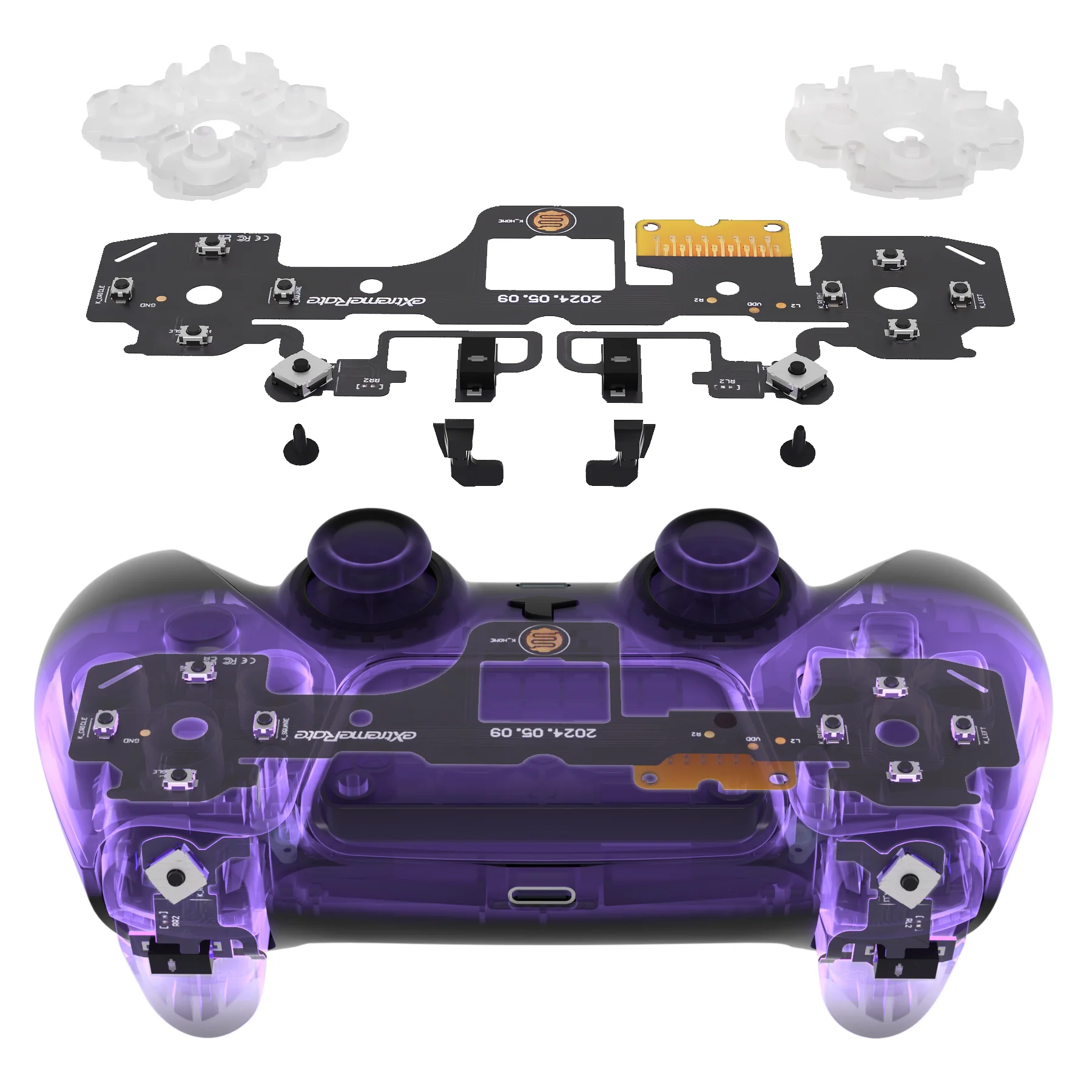 eXtremeRate Whole Set - Strong Version Clicky Kit V2 for PS5 Controller BDM-040/050/060 Shoulder Face Buttons, Micro Switch L2R2 Clicky Hair Trigger Kit and Tactile L1R1 Face Buttons Mouse Click for PS5 Controller - Image 4