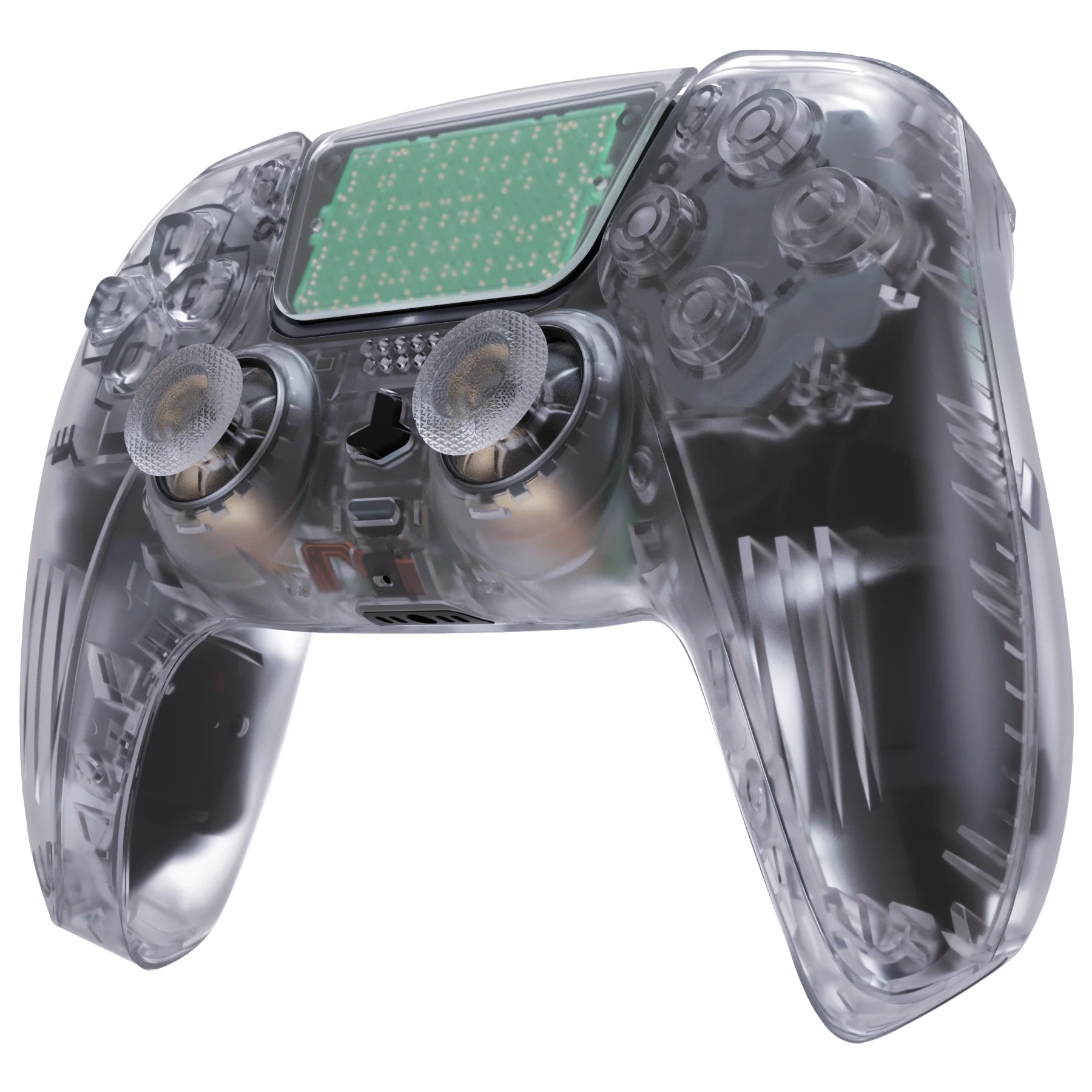 eXtremeRate Replacement Full Set Shells with Buttons Compatible with PS5 Controller BDM-010/020 - Clear - Image 4