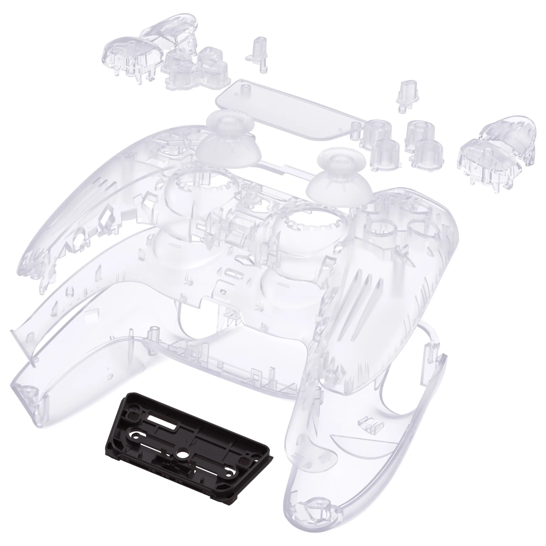 eXtremeRate Replacement Full Set Shells with Buttons Compatible with PS5 Controller BDM-010/020 - Clear - Image 6