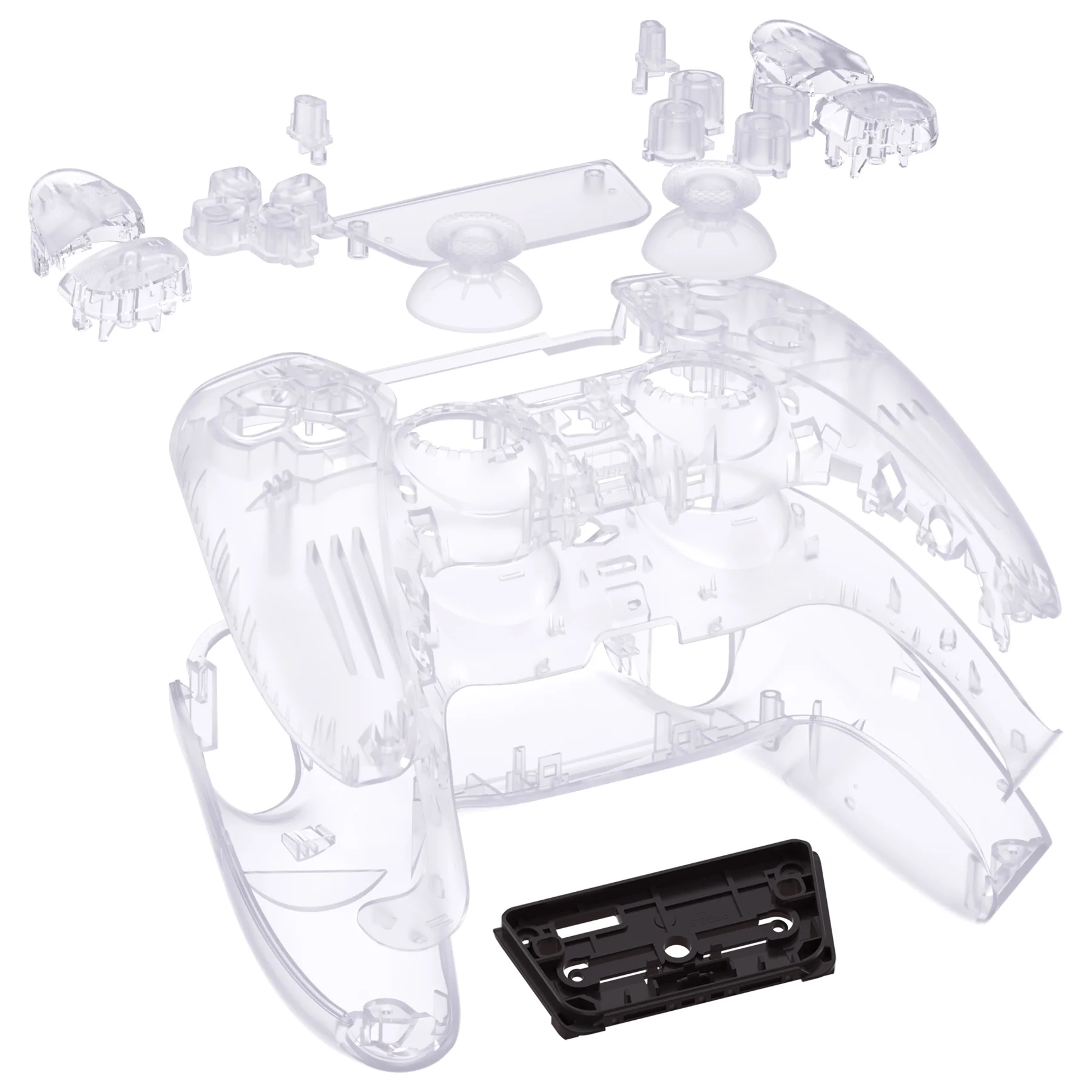 eXtremeRate Replacement Full Set Shells with Buttons Compatible with PS5 Controller BDM-010/020 - Clear - Image 7