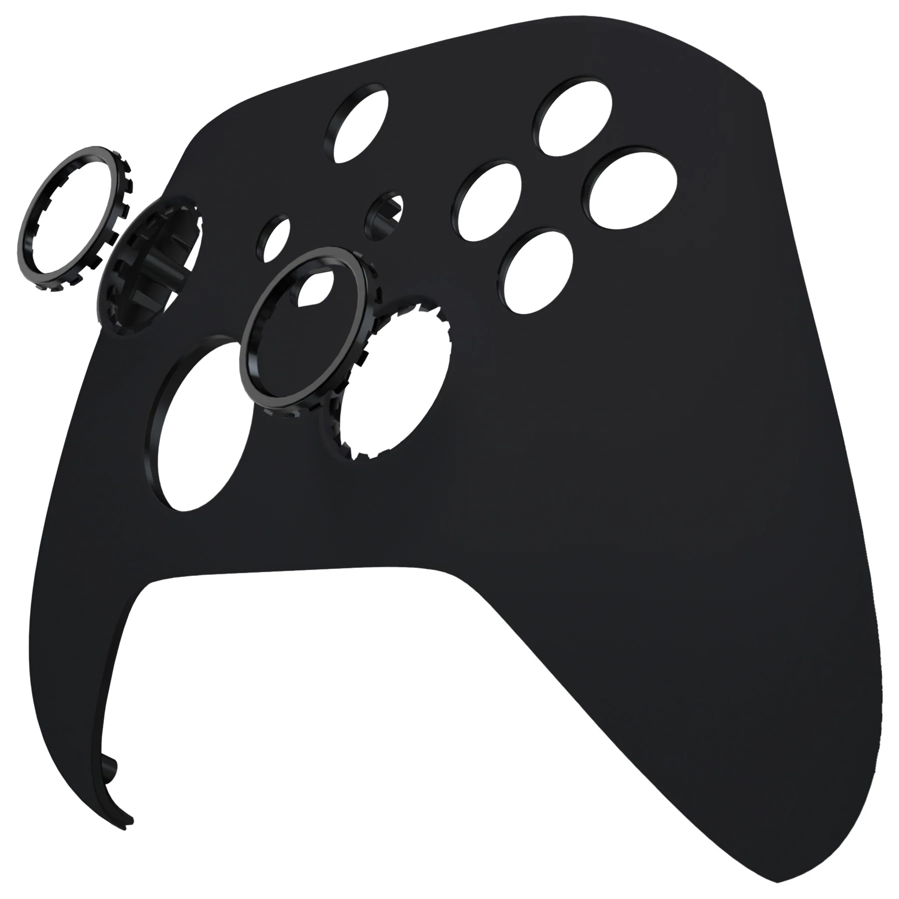 eXtremeRate FaceMag Magnetic Replacement Front Housing Shell with Accent Rings for Xbox Series X/S Controller & Xbox Core Controller Model 1914 - Black - Image 11
