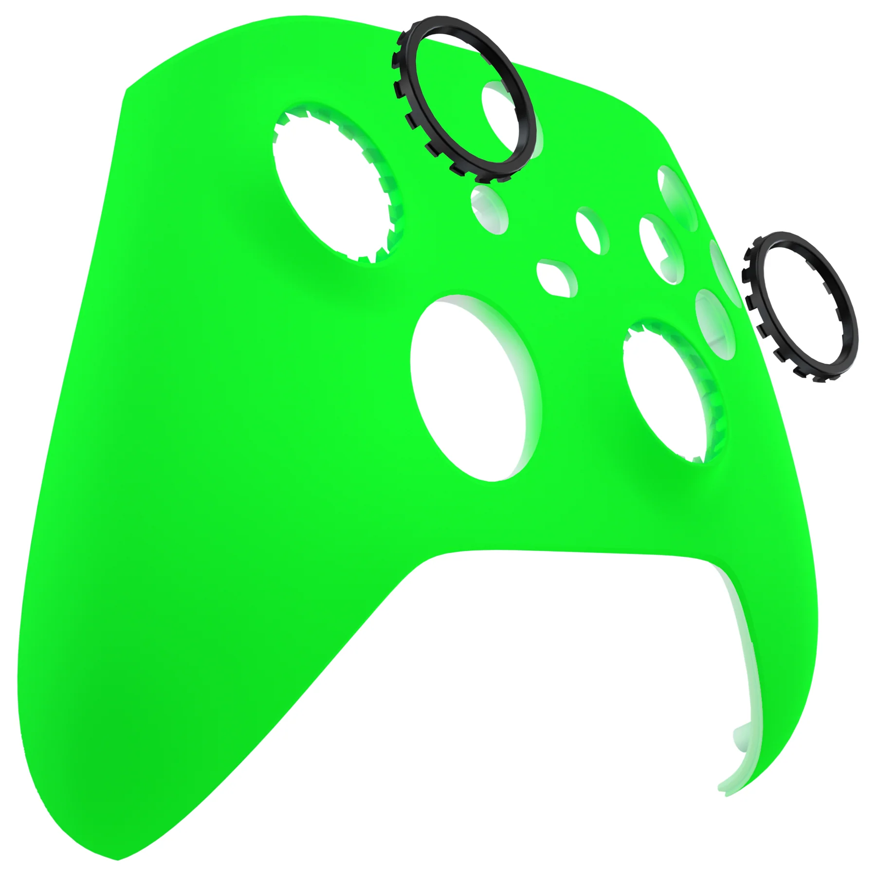 eXtremeRate FaceMag Magnetic Replacement Front Housing Shell with Accent Rings for Xbox Series X/S Controller & Xbox Core Controller Model 1914 - Neon Green - Image 12