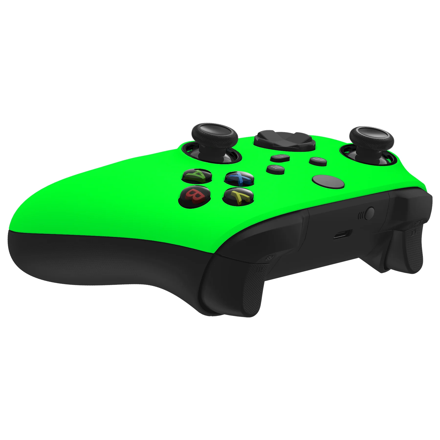 eXtremeRate FaceMag Magnetic Replacement Front Housing Shell with Accent Rings for Xbox Series X/S Controller & Xbox Core Controller Model 1914 - Neon Green - Image 9
