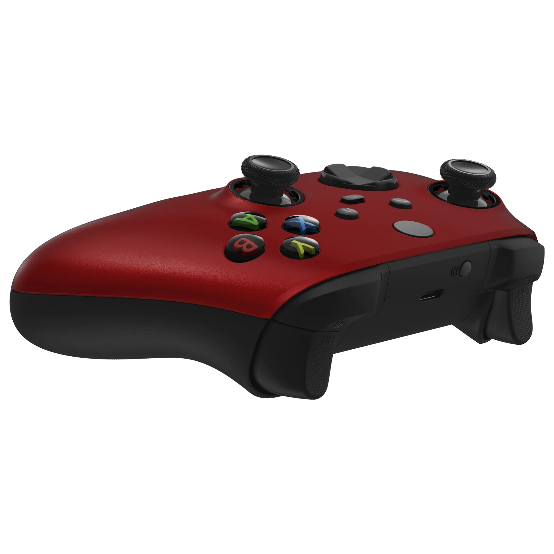 eXtremeRate FaceMag Magnetic Replacement Front Housing Shell with Accent Rings for Xbox Series X/S Controller & Xbox Core Controller Model 1914 - Scarlet Red - Image 9