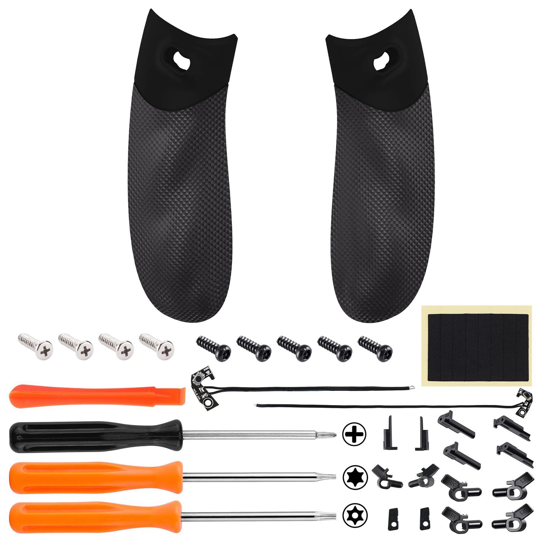 eXtremeRate FLEXOR Clicky Rubberized Side Rails Grips Trigger Stop Kit for Xbox Series X/S Controller & Xbox Core Controller - Black - Image 2