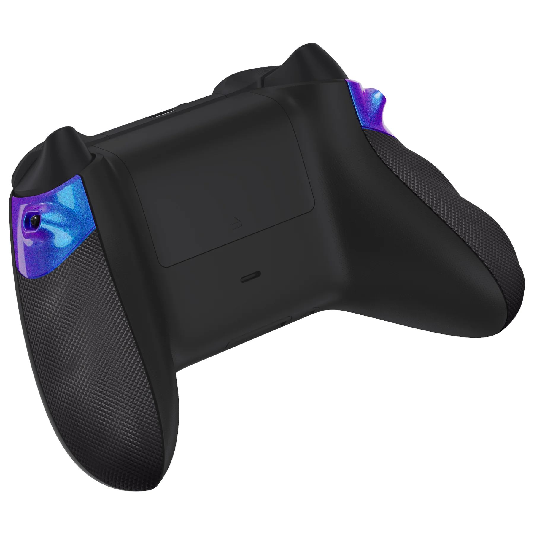 eXtremeRate FLEXOR Rubberized Side Rails Grips Trigger Stop Kit for Xbox Series X/S Controller & Xbox Core Controller - Chameleon Purple Blue - Image 9