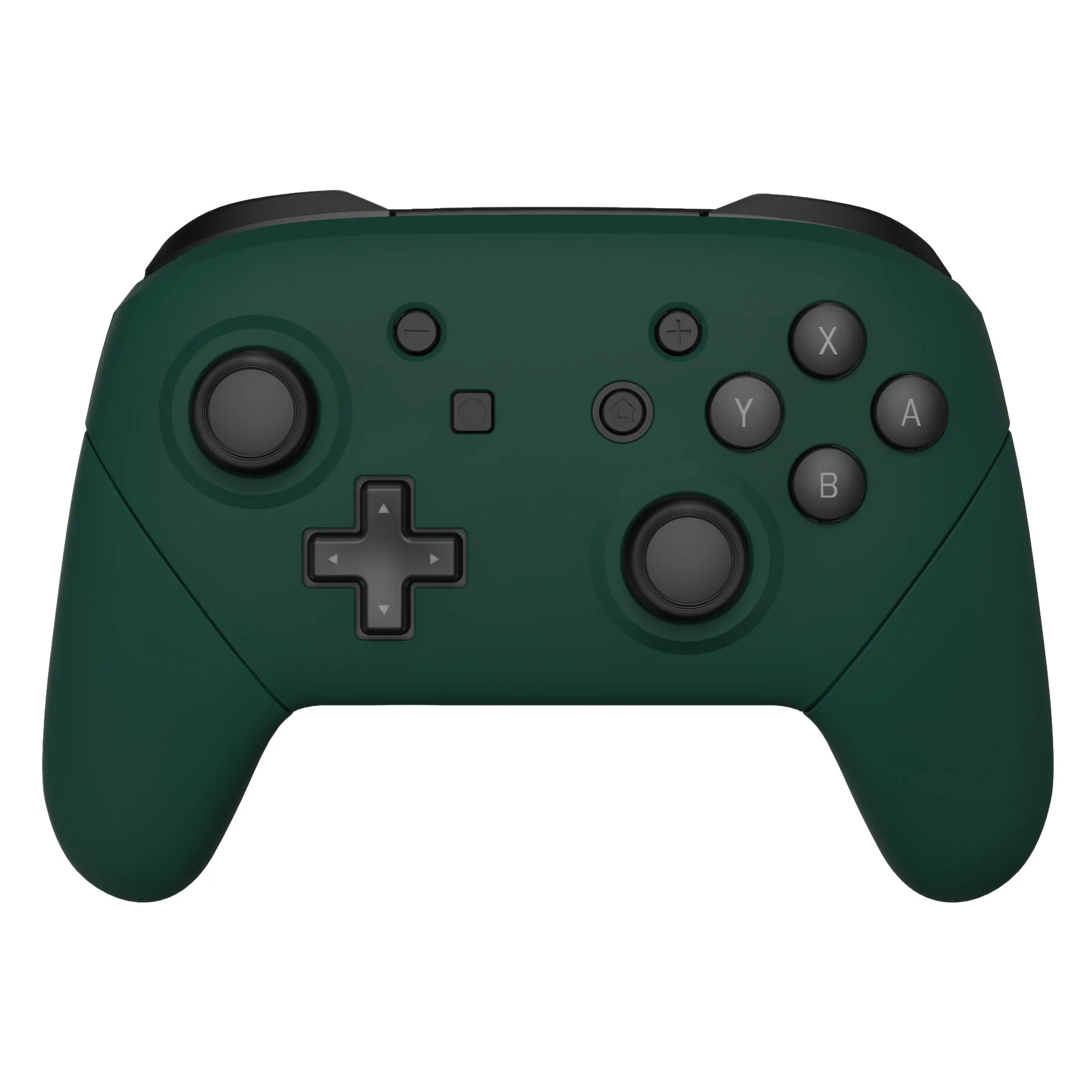 eXtremeRate Replacement Full Set Shell Faceplate Backplate Handles for Nintendo Switch Pro - Forest Green - Image 3