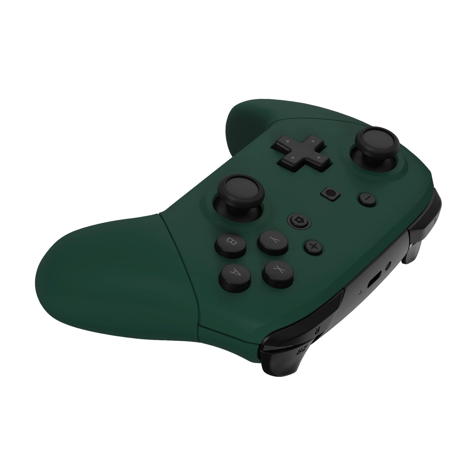 eXtremeRate Replacement Full Set Shell Faceplate Backplate Handles for Nintendo Switch Pro - Forest Green - Image 6