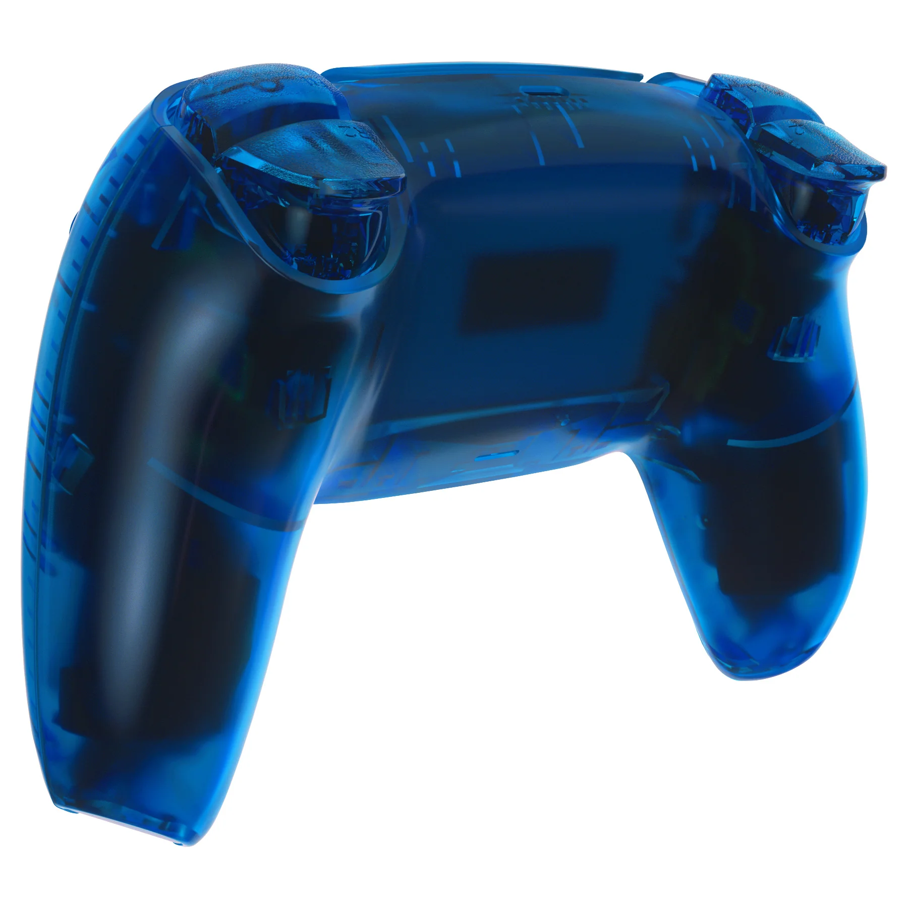 eXtremeRate Replacement Full Set Shells with Buttons Compatible with PS5 Controller BDM-010/020 - Clear Blue - Image 5