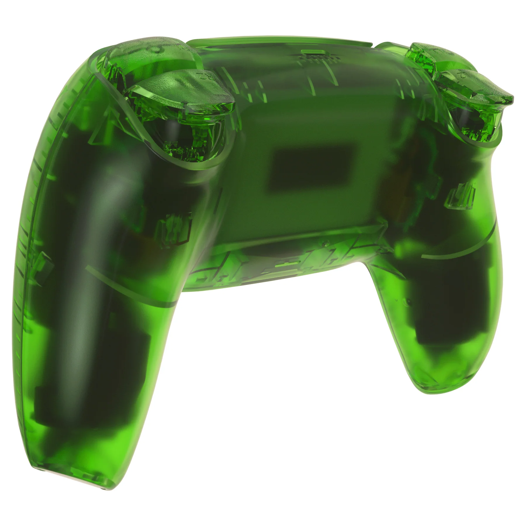 eXtremeRate Replacement Full Set Shells with Buttons Compatible with PS5 Controller BDM-010/020 - Clear Green - Image 5