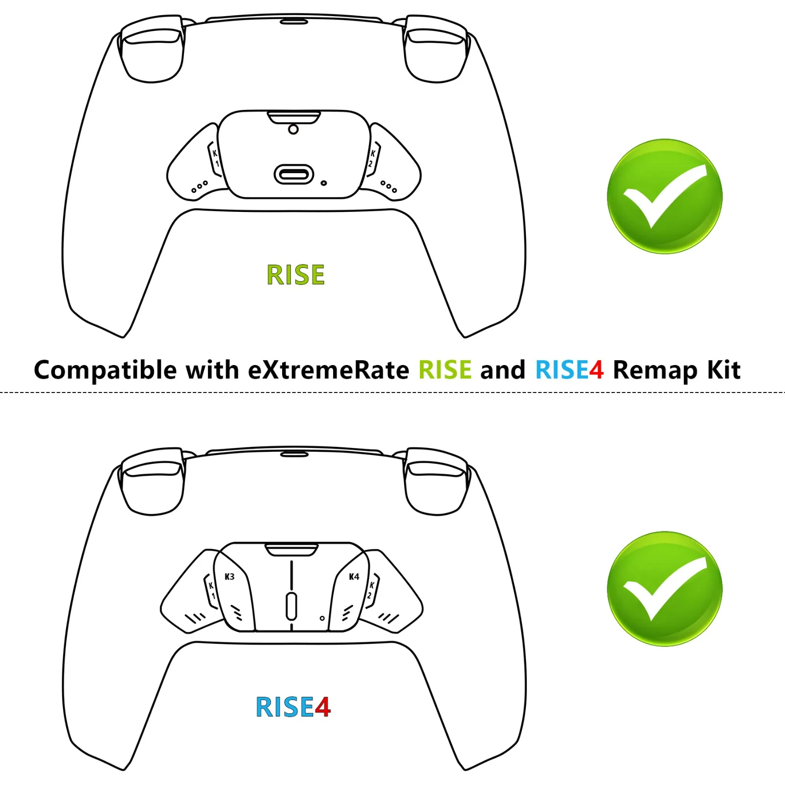 eXtremeRate Performance Grip Redesigned Back Shell for eXtremeRate RISE Remap Kit, Compatible with PS5 Controller - Rubberized Galactic Purple - Image 3