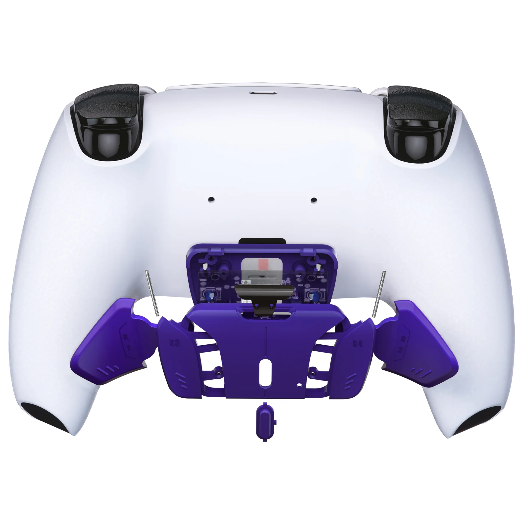 eXtremeRate Replacement Redesigned K1 K2 K3 K4 Back Buttons Housing Shell for eXtremeRate RISE4 Remap Kit, Compatible with PS5 Controller - Galactic Purple - Image 6