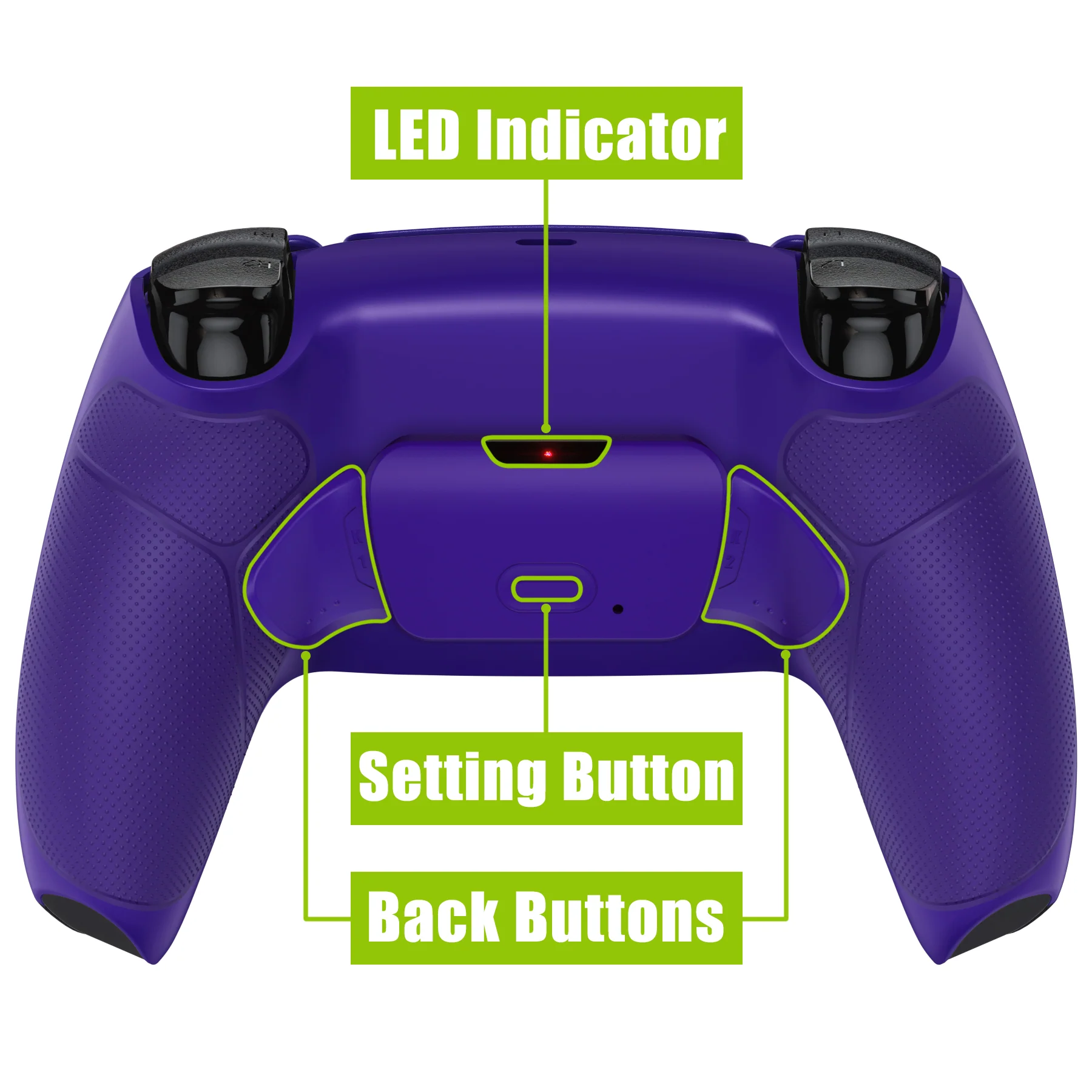eXtremeRate Remappable Rise 2.0 Remap Kit for PS5 Controller BDM-010 & BDM-020 - Rubberized Galactic Purple - Image 4