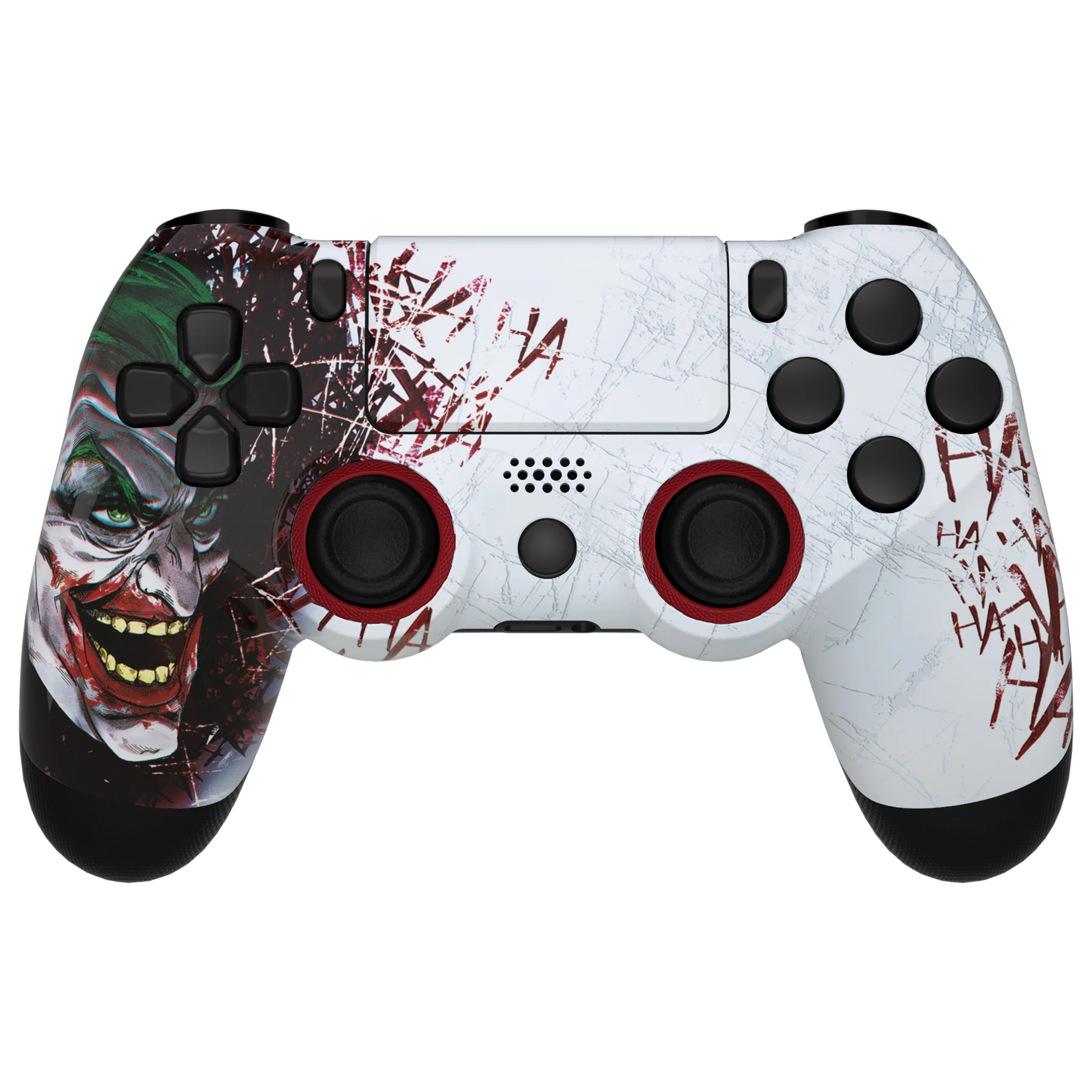 eXtremeRate Ghost Redesigned Front Housing Shell with Touch Pad Compatible with PS4 Slim Pro Controller JDM-040/050/055 - Clown HAHAHA - Image 2
