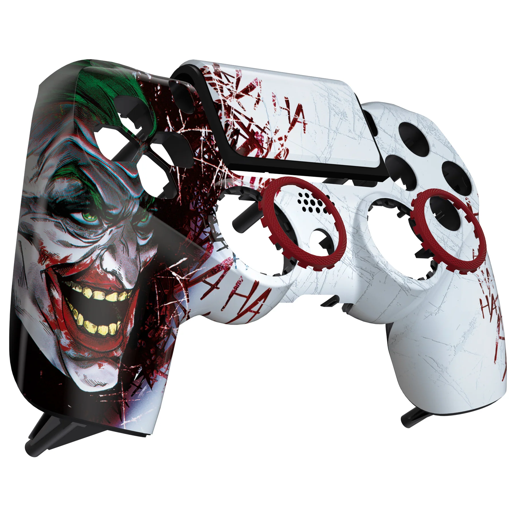 eXtremeRate Ghost Redesigned Front Housing Shell with Touch Pad Compatible with PS4 Slim Pro Controller JDM-040/050/055 - Clown HAHAHA - Image 9