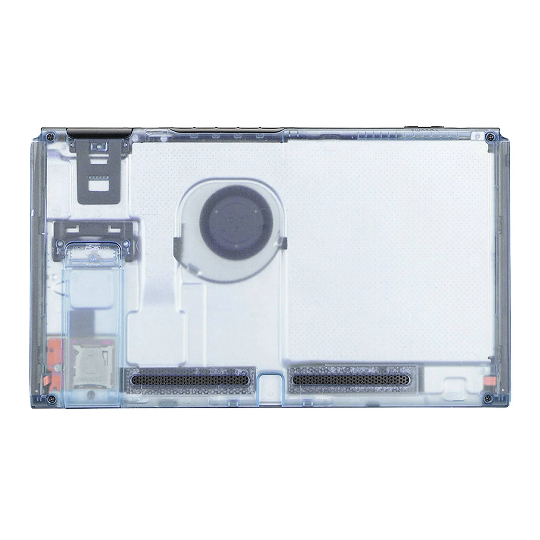 eXtremeRate Replacement Back Plate with Kickstand for Nintendo Switch Console - Clear Glacier Blue - Image 6
