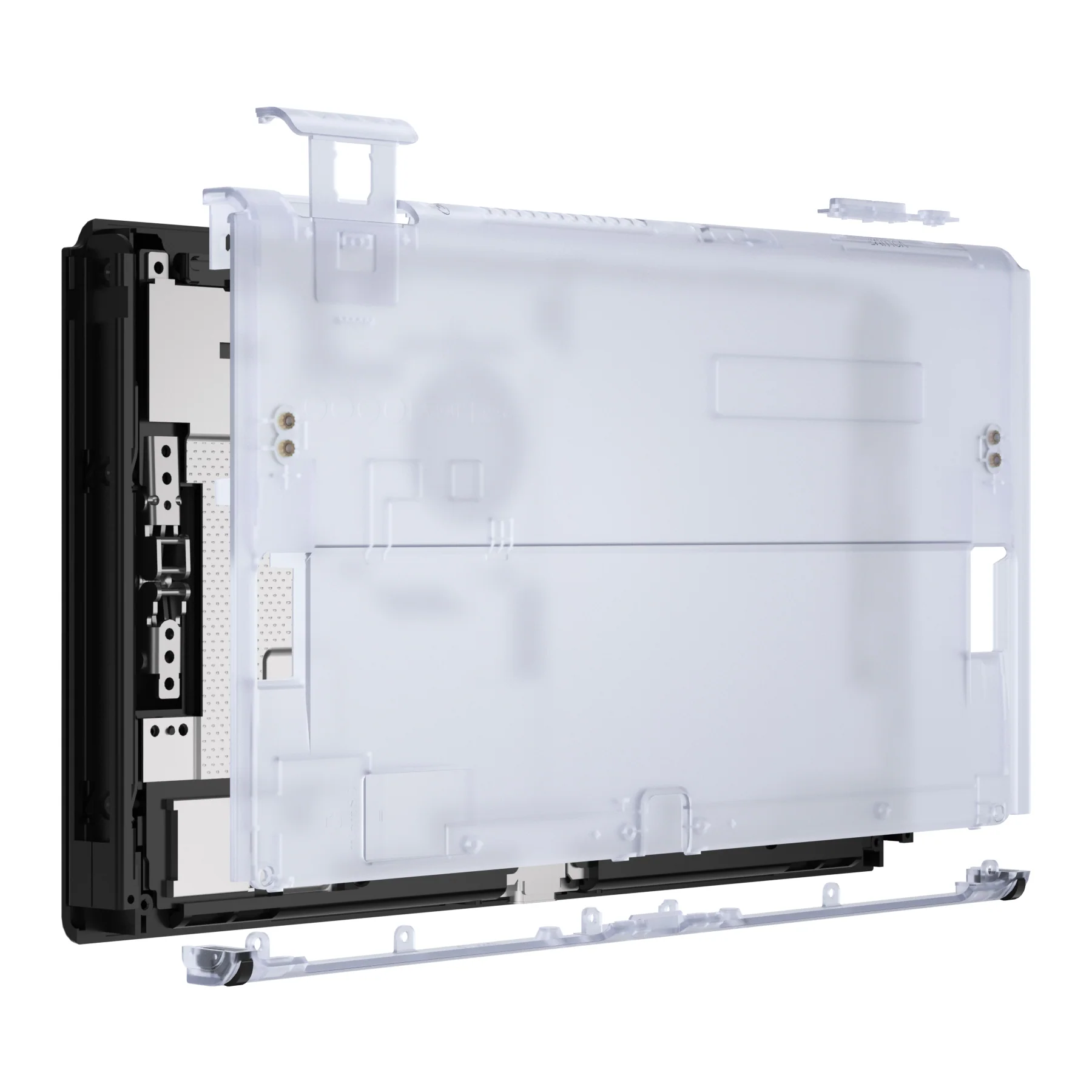 eXtremeRate Replacement Back Plate for Nintendo Switch OLED Console - Clear Glacier Blue - Image 2