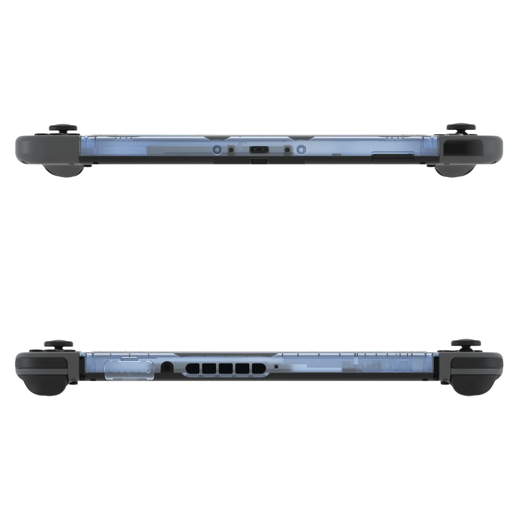 eXtremeRate DIY Replacement Housing Shell Front Frame with Volume Up Down Power Buttons for NS Switch Console - Clear Glacier Blue - Image 7