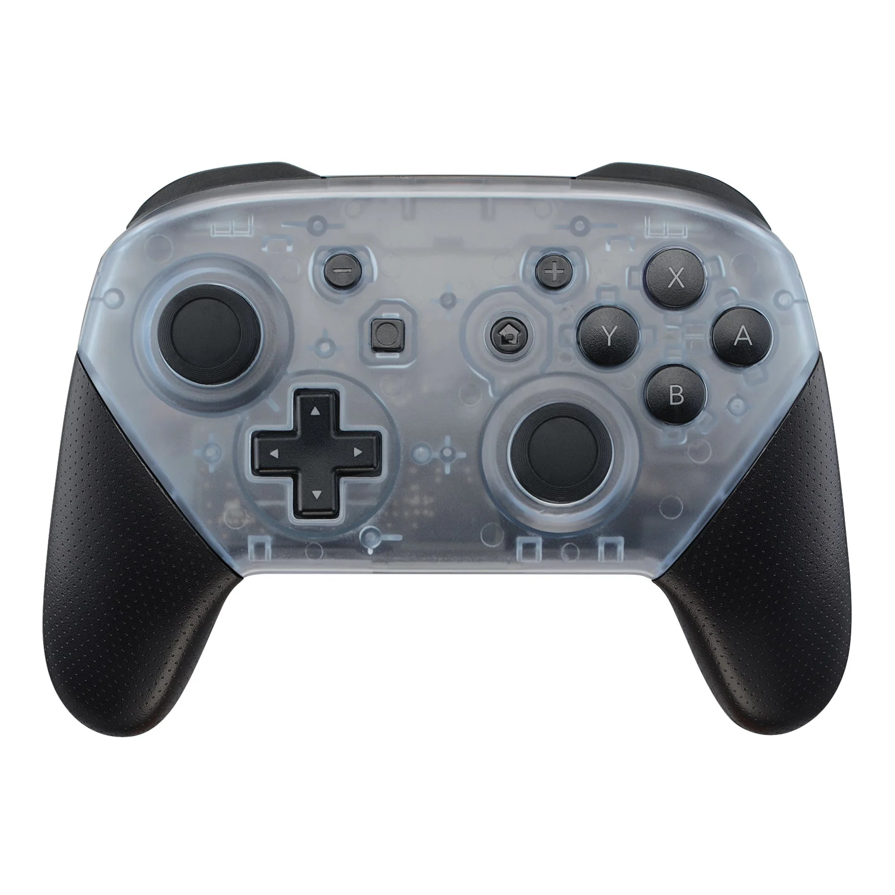 eXtremeRate Replacement Faceplate and Backplate for Nintendo Switch Pro Controller - Clear Glacier Blue - Image 3