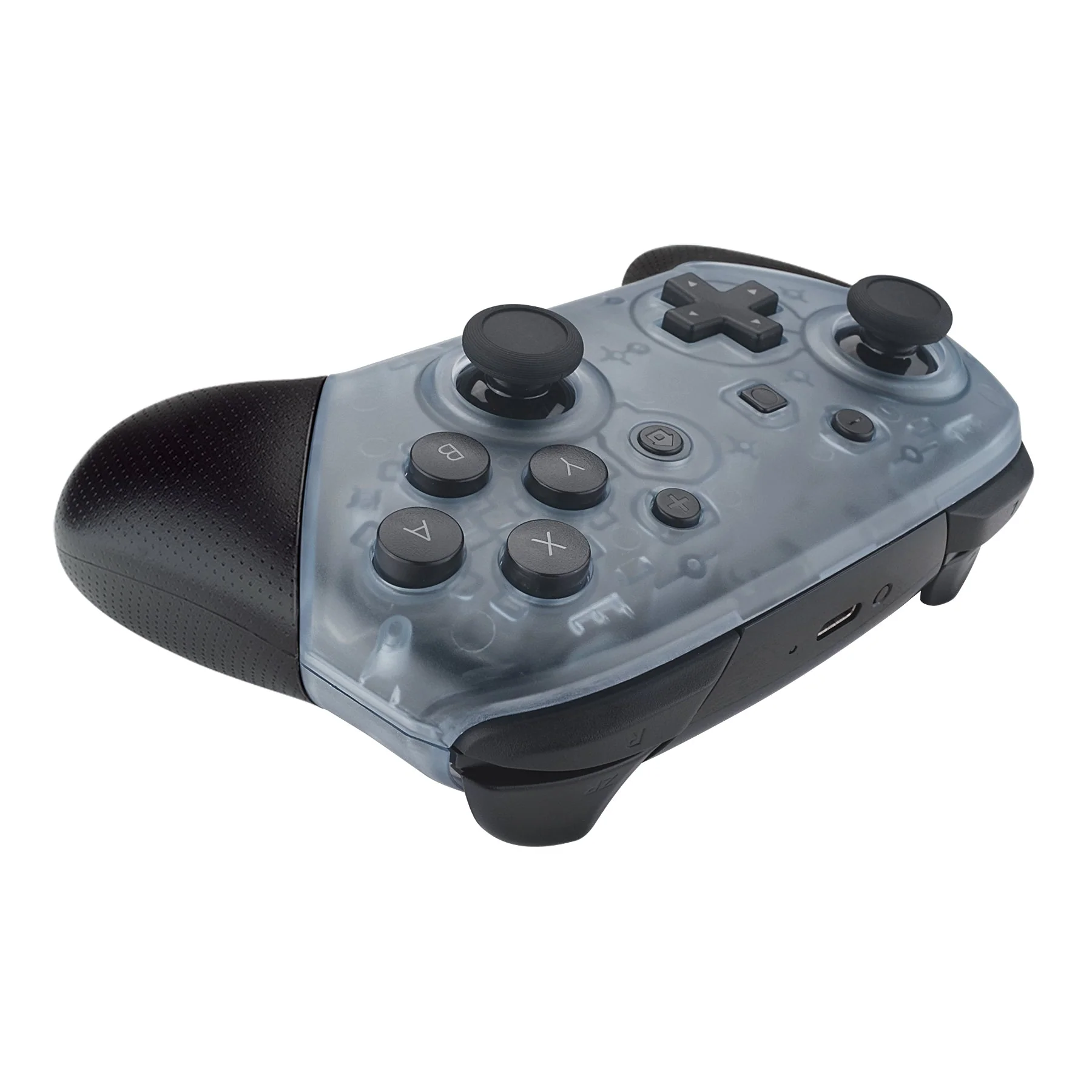 eXtremeRate Replacement Faceplate and Backplate for Nintendo Switch Pro Controller - Clear Glacier Blue - Image 6