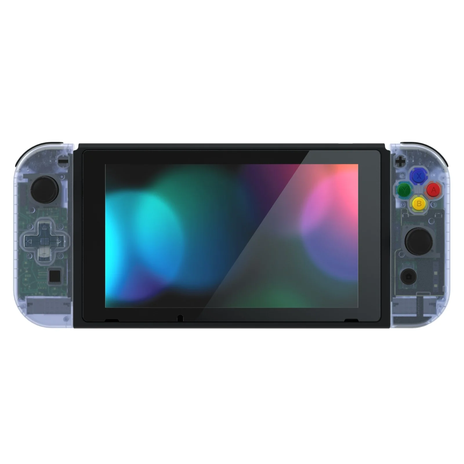 eXtremeRate Dpad Version Replacement Full Set Shell Case with Buttons for Joycon of NS Switch - Clear Glacier Blue - Image 5