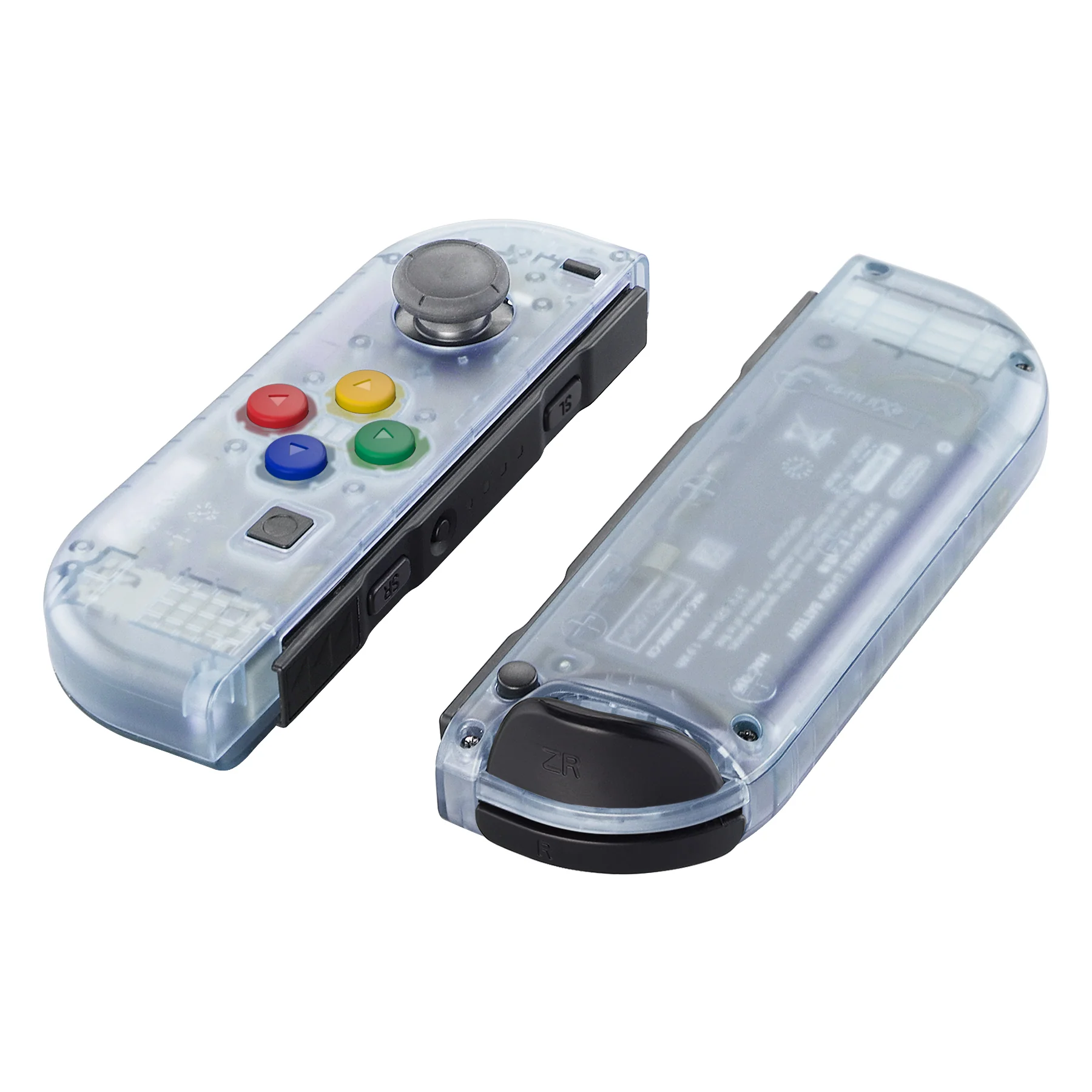 eXtremeRate Replacement Full Set Shell Case with Buttons for Joycon of NS Switch - Clear Glacier Blue - Image 9