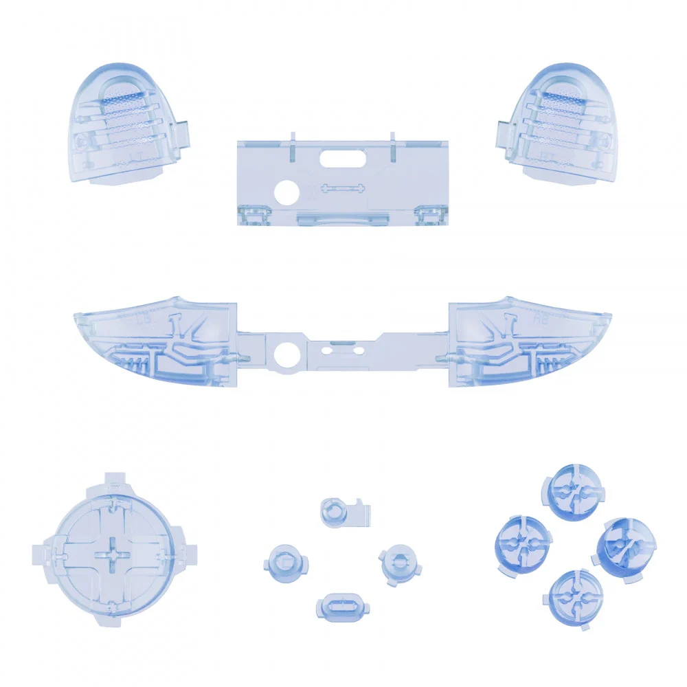 eXtremeRate Replacement Full Set Buttons for Xbox Series X & S Controller - Clear Glacier Blue - Image 2
