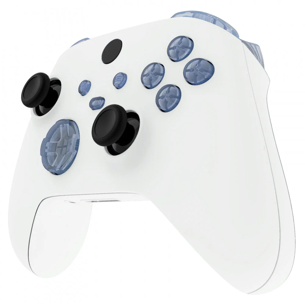 eXtremeRate Replacement Full Set Buttons for Xbox Series X & S Controller - Clear Glacier Blue - Image 4
