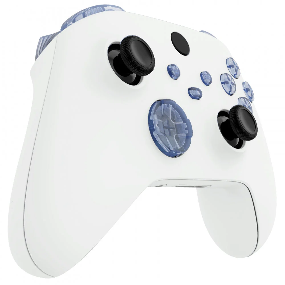 eXtremeRate Replacement Full Set Buttons for Xbox Series X & S Controller - Clear Glacier Blue - Image 5