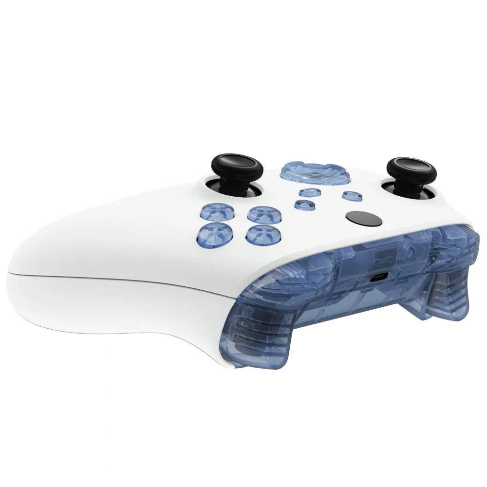 eXtremeRate Replacement Full Set Buttons for Xbox Series X & S Controller - Clear Glacier Blue - Image 6