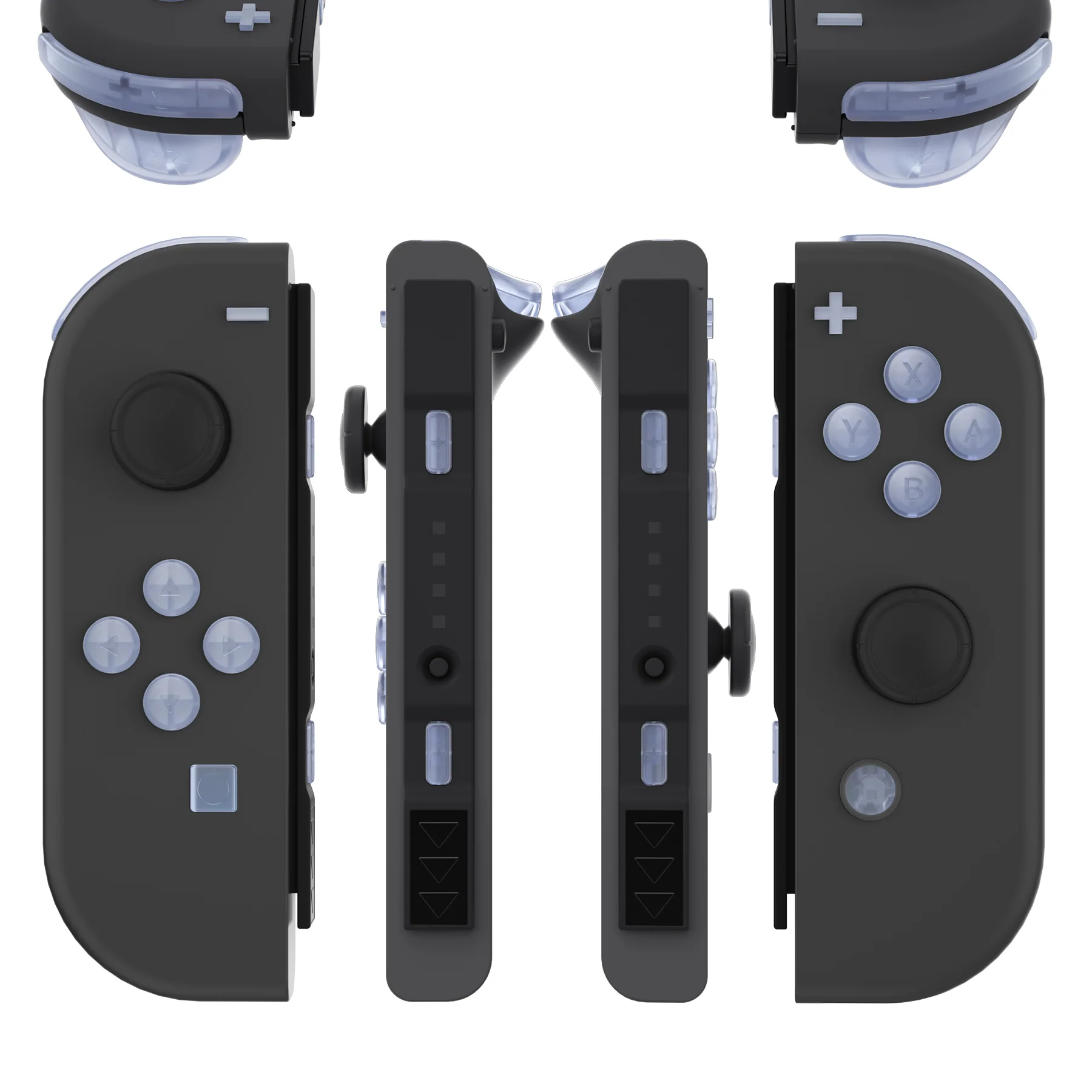 eXtremeRate Replacement Full Set Buttons for Joycon of NS Switch - Clear Glacier Blue - Image 3
