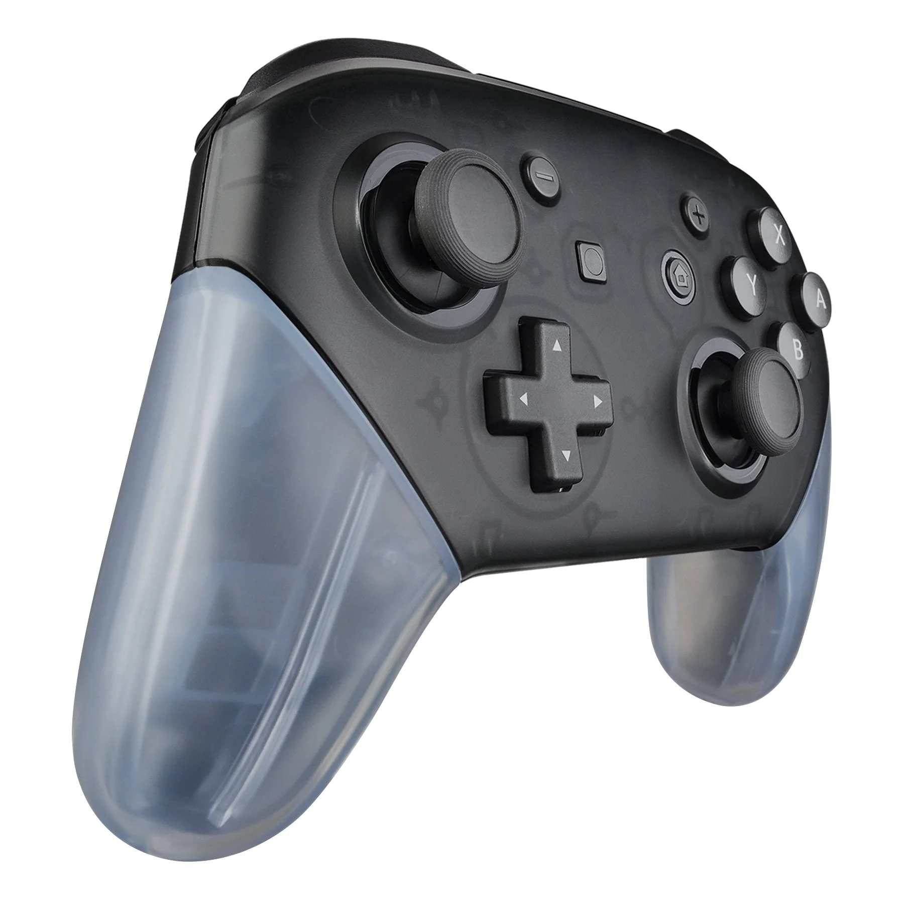 eXtremeRate Replacement Handle Grips for Nintendo Switch Pro Controller - Clear Glacier Blue - Image 4