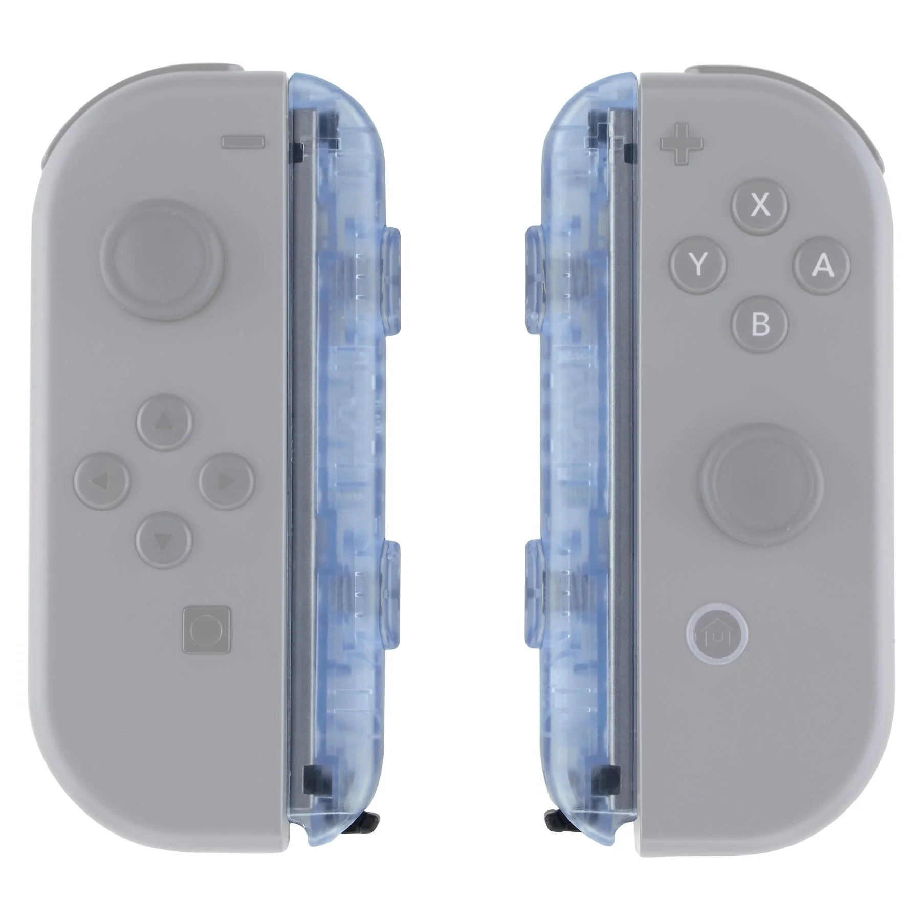 eXtremeRate 2 Pack Custom Replacement shell for Joycon Strap of NS Switch - Clear Glacier Blue - Image 3