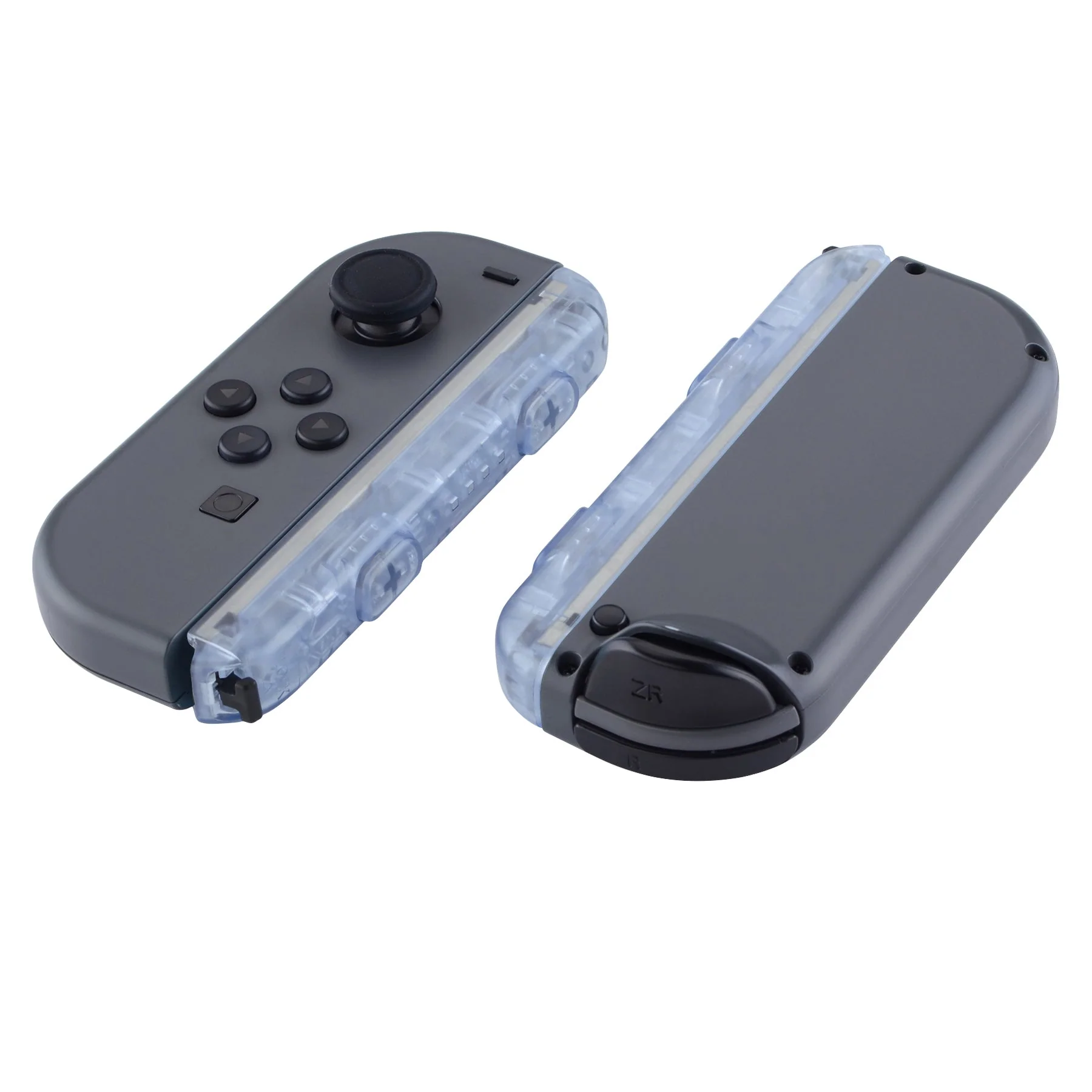 eXtremeRate 2 Pack Custom Replacement shell for Joycon Strap of NS Switch - Clear Glacier Blue - Image 5
