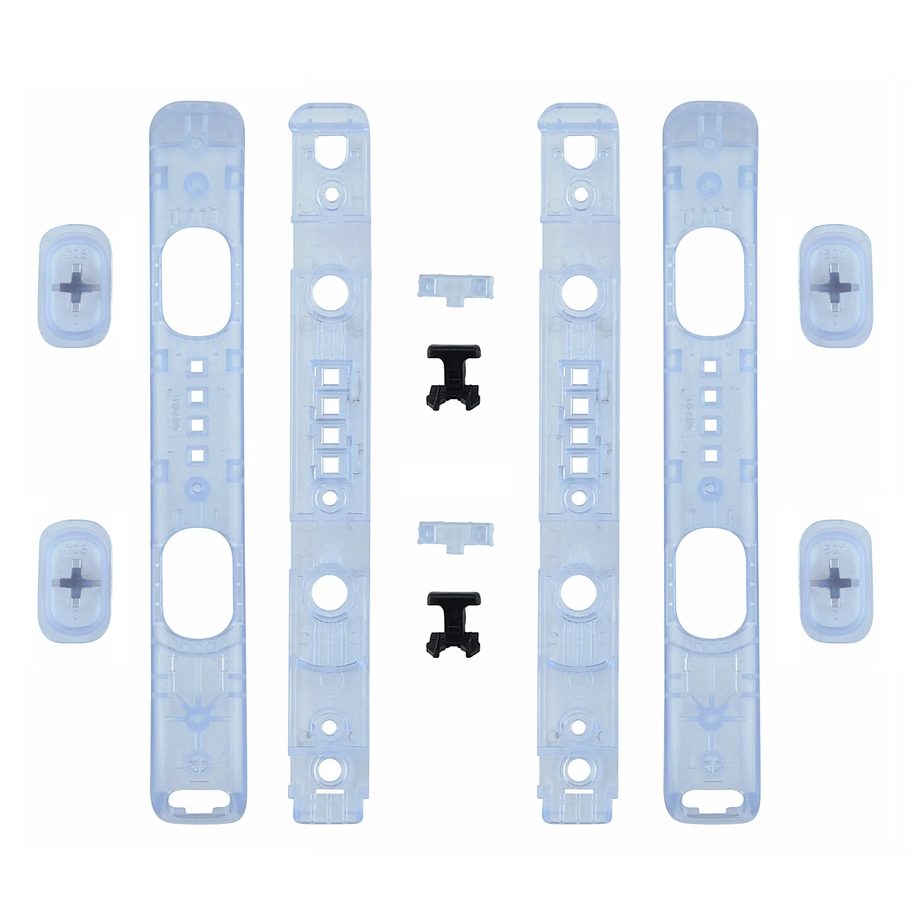 eXtremeRate 2 Pack Custom Replacement shell for Joycon Strap of NS Switch - Clear Glacier Blue - Image 8