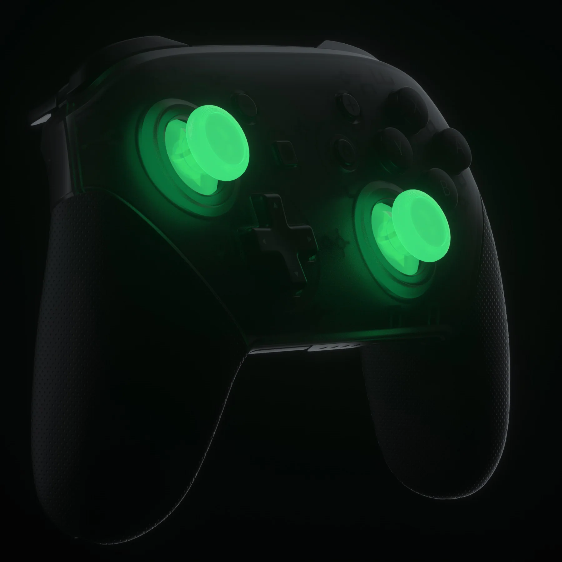 eXtremeRate Replacement 3D Joystick Thumbsticks for Nintendo Switch Pro Controller - Glow in Dark - Green - Image 5