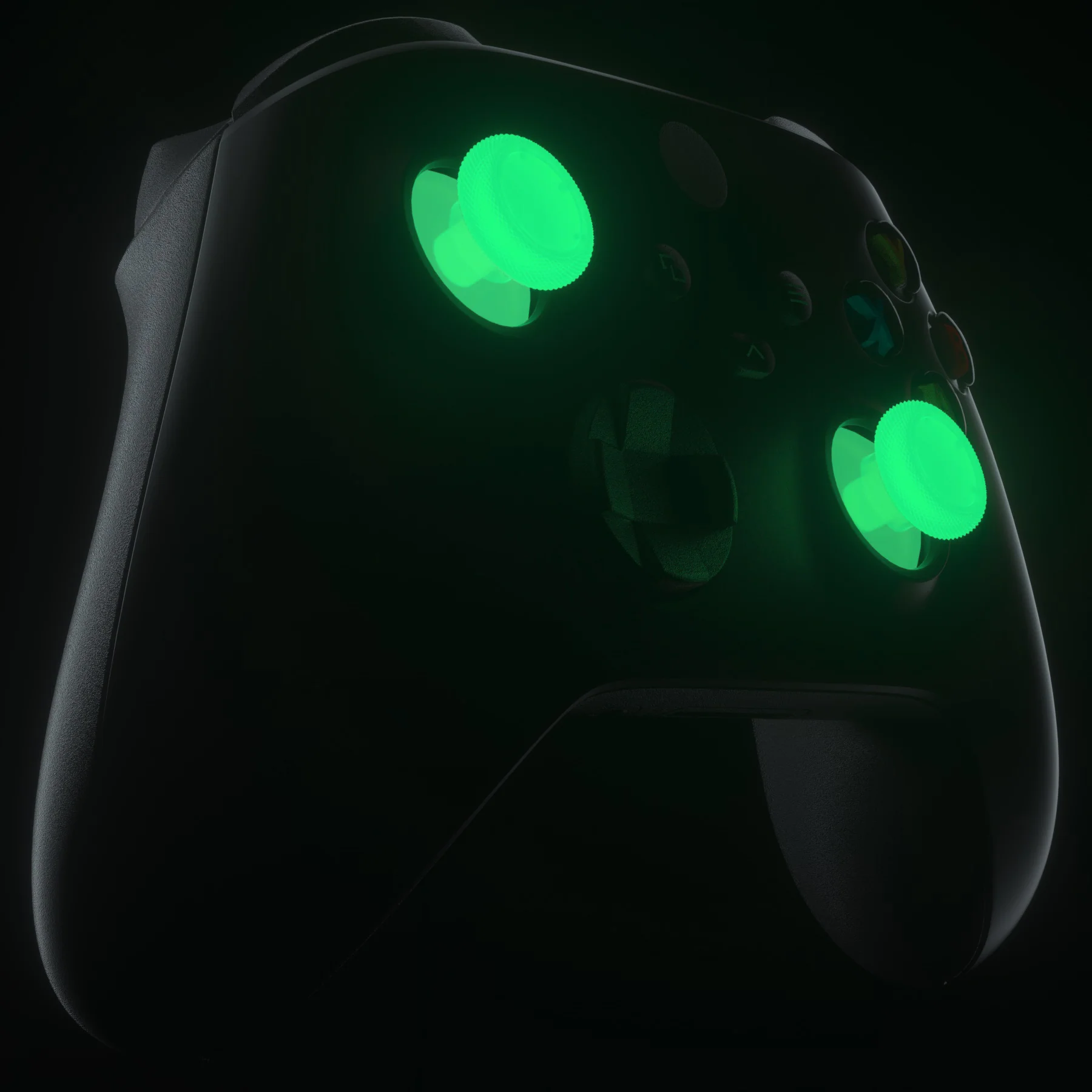 eXtremeRate Replacement Thumbsticks for Xbox Series X/S Controller & Xbox One X/S Controller & Xbox One Standard Controller & Xbox One Elite Controller - Glow in Dark - Green - Image 4
