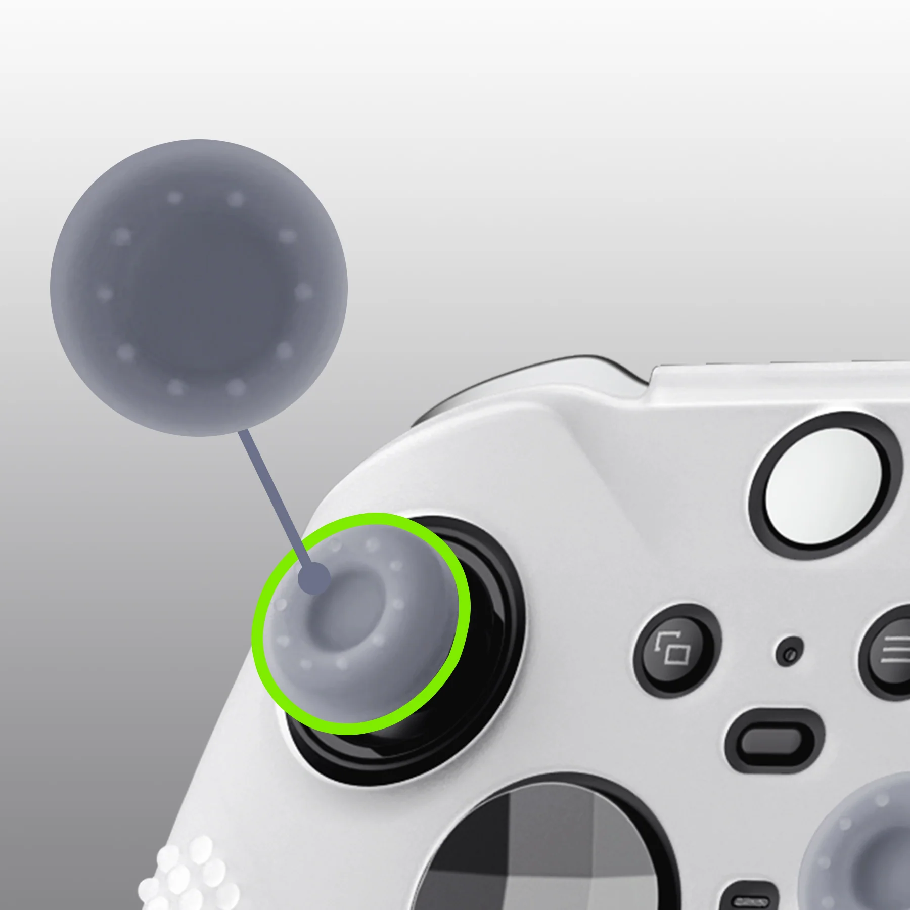 eXtremeRate PlayVital Protective Anti-Slip Silicone Case with Thumb Grips Caps for Xbox One Elite Series 2 & Elite 2 Core Controller - Glow in Dark - Green - Image 11