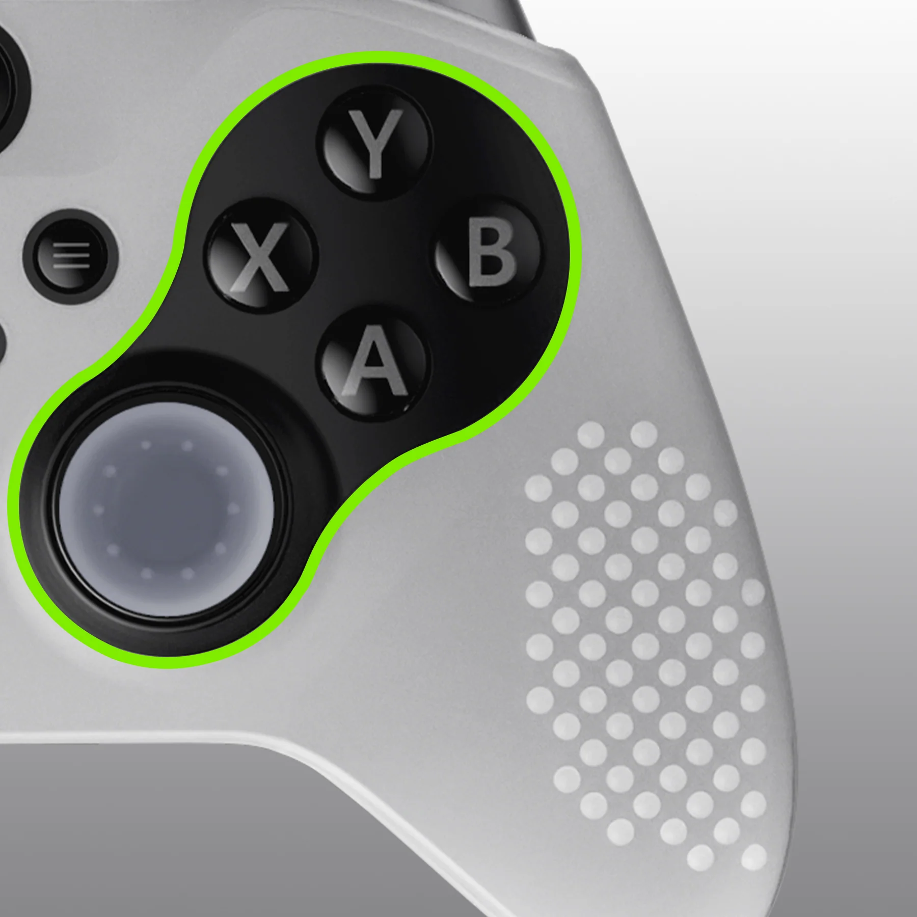 eXtremeRate PlayVital Protective Anti-Slip Silicone Case with Thumb Grips Caps for Xbox One Elite Series 2 & Elite 2 Core Controller - Glow in Dark - Green - Image 12
