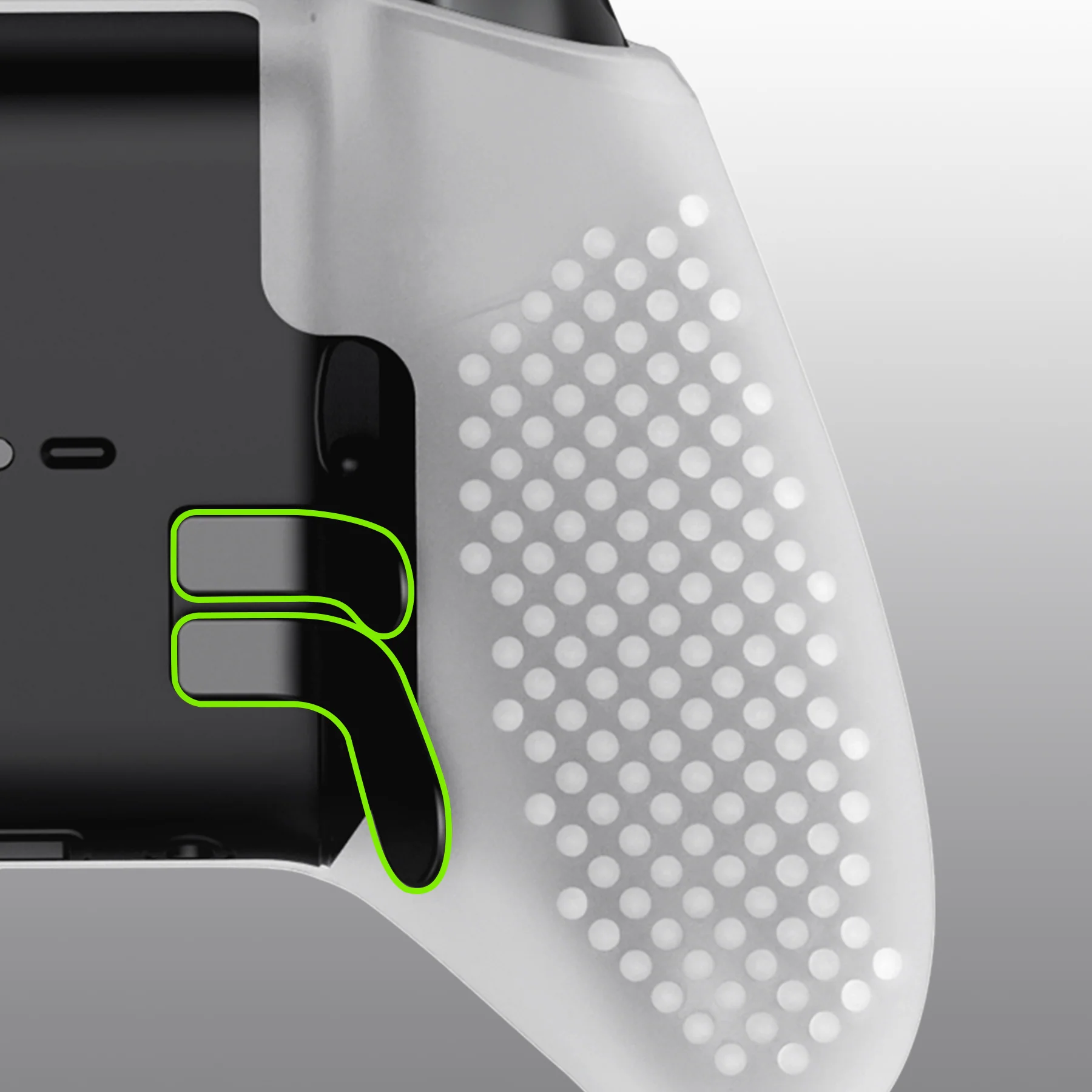 eXtremeRate PlayVital Protective Anti-Slip Silicone Case with Thumb Grips Caps for Xbox One Elite Series 2 & Elite 2 Core Controller - Glow in Dark - Green - Image 14