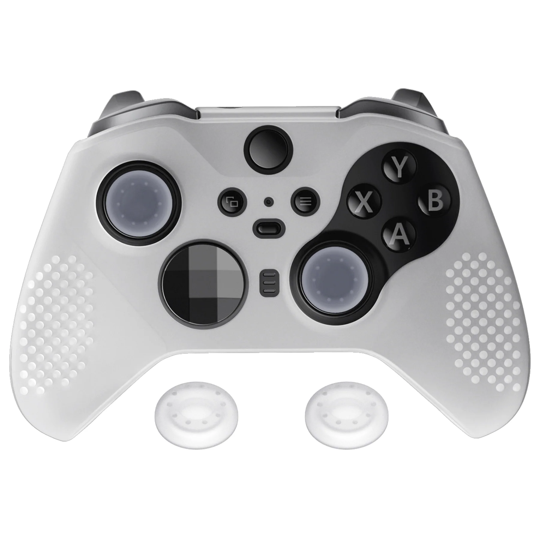 eXtremeRate PlayVital Protective Anti-Slip Silicone Case with Thumb Grips Caps for Xbox One Elite Series 2 & Elite 2 Core Controller - Glow in Dark - Green - Image 7