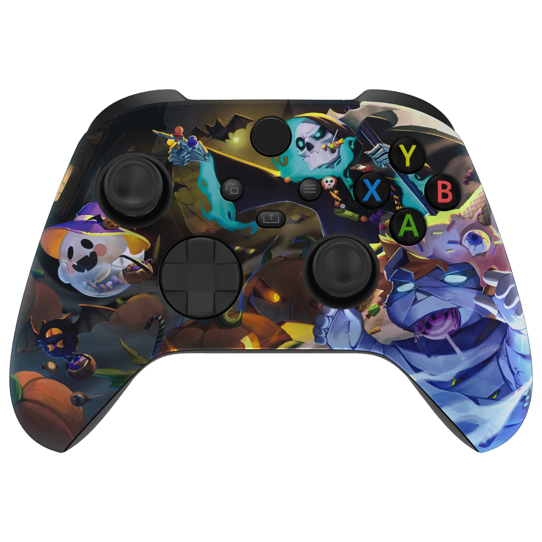 eXtremeRate Replacement Front Housing Shell for Xbox Series X & S Controller - Glow in Dark - Halloween Candy Night - Image 4