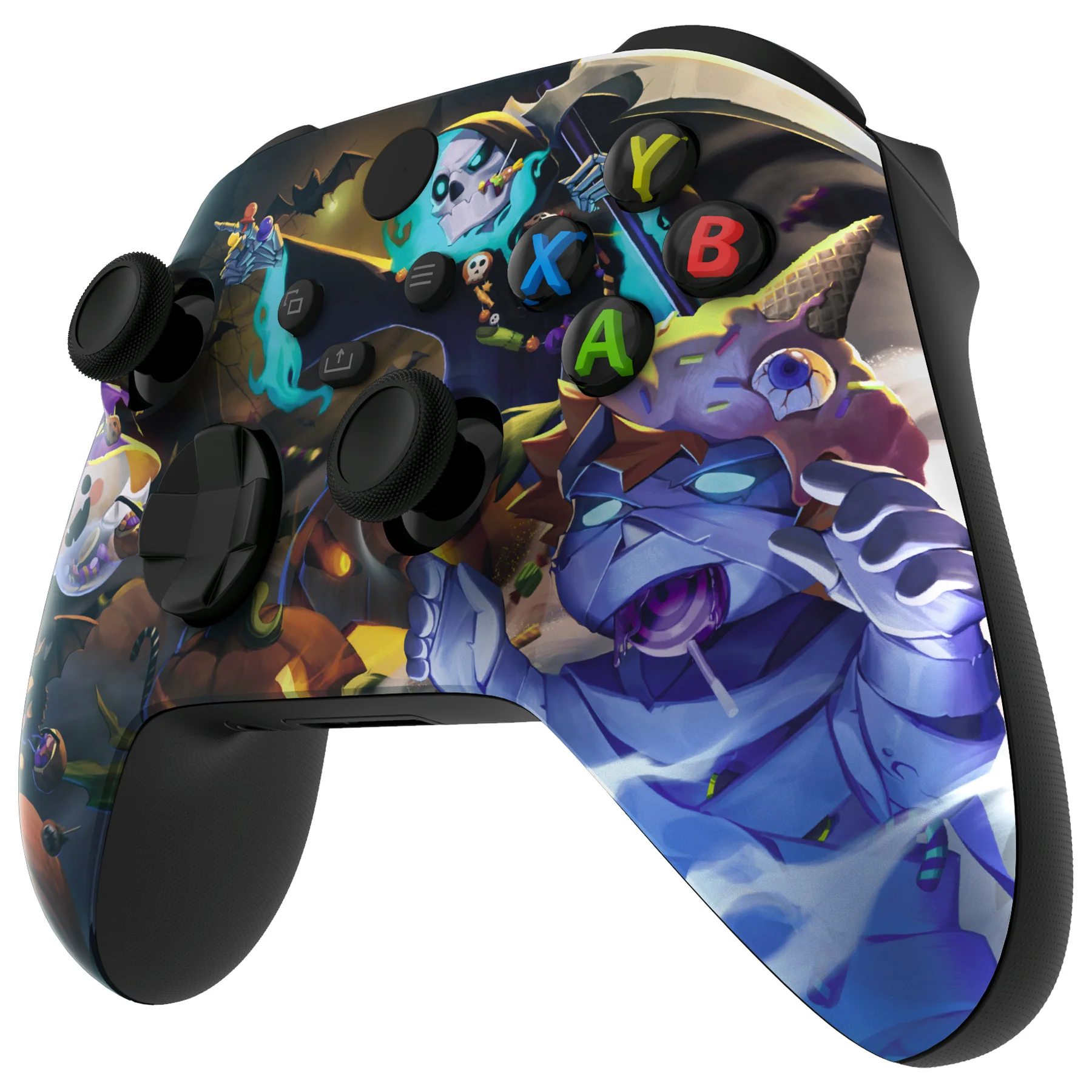 eXtremeRate Replacement Front Housing Shell for Xbox Series X & S Controller - Glow in Dark - Halloween Candy Night - Image 6