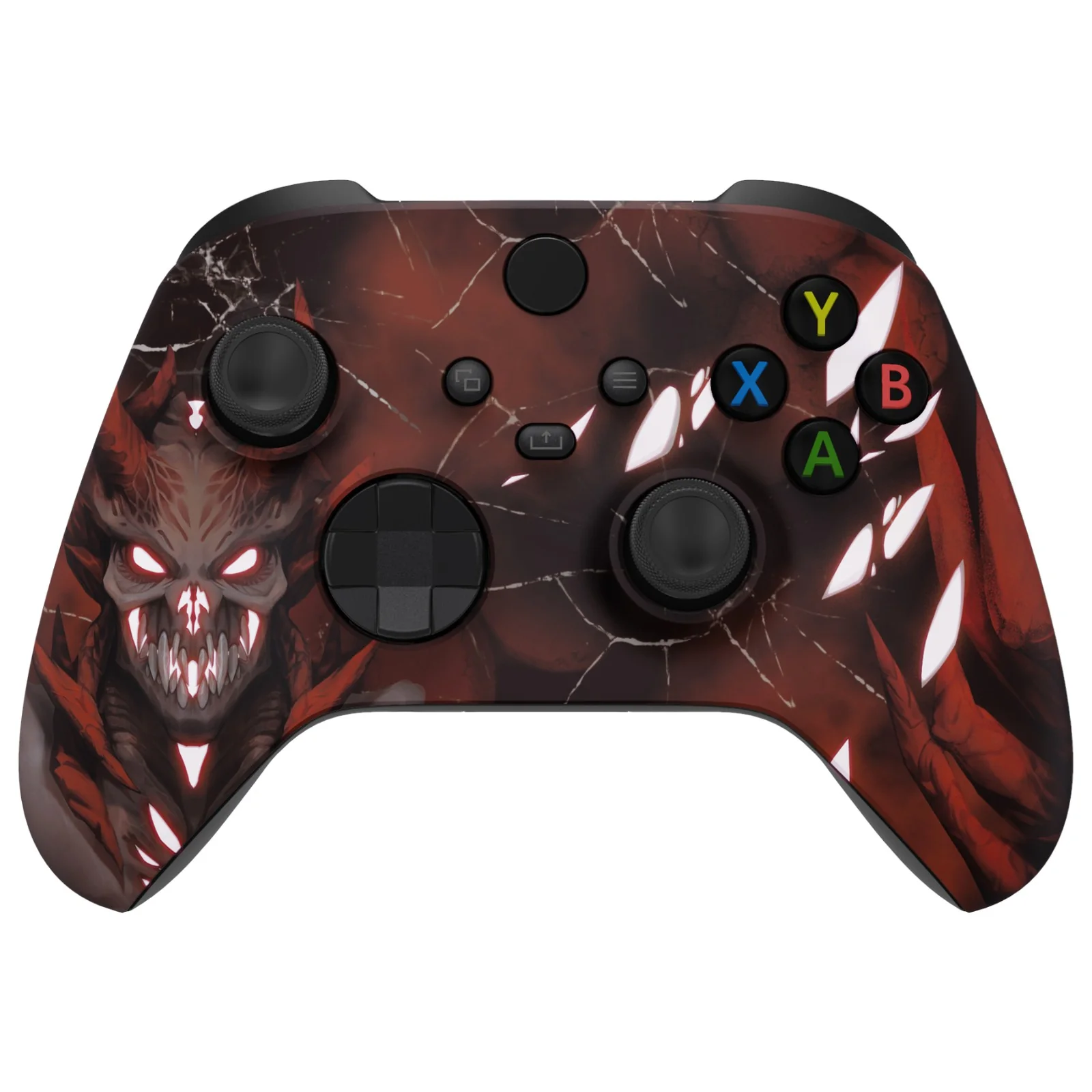 eXtremeRate Replacement Front Housing Shell for Xbox Series X & S Controller - Glow in Dark - Scarlet Demon - Image 4