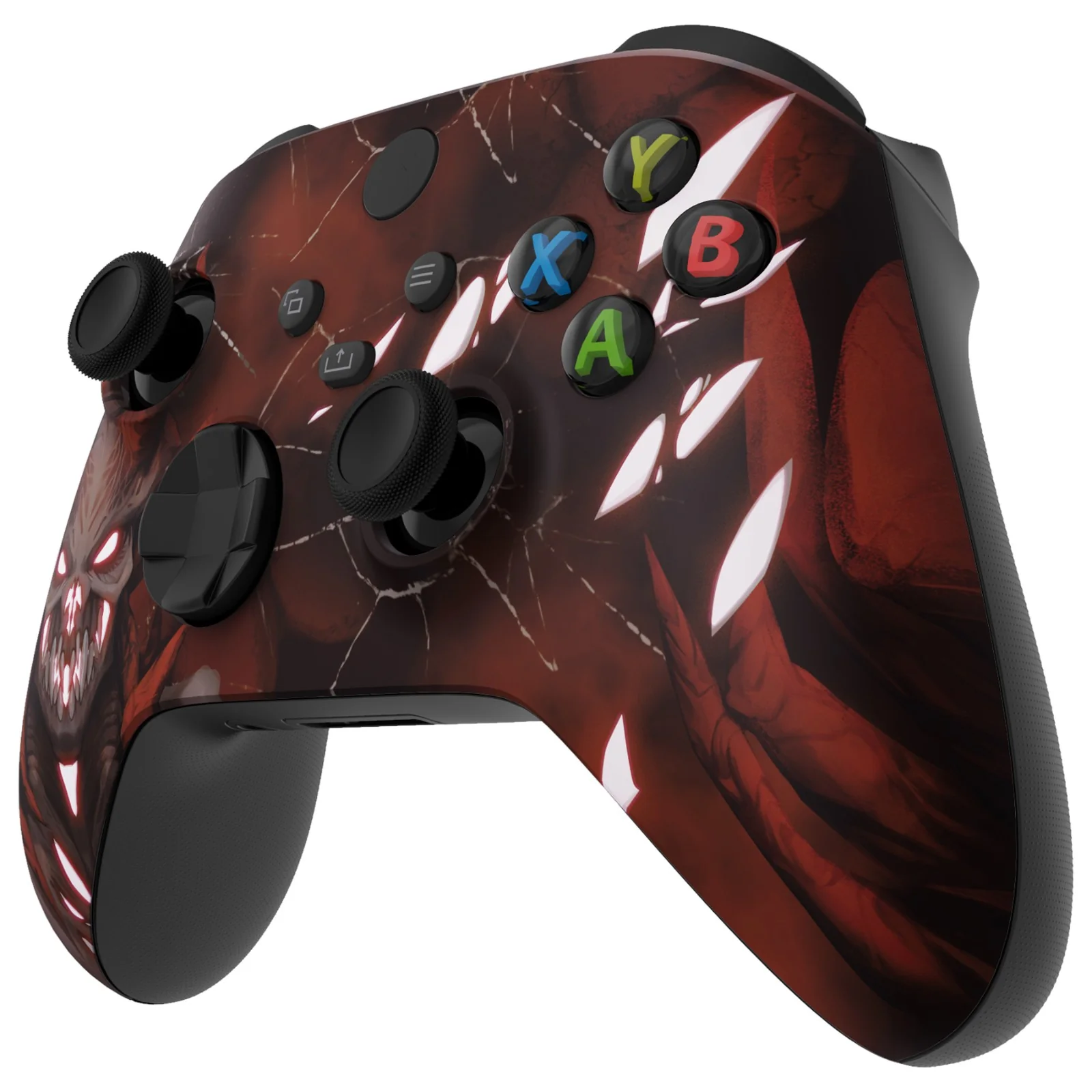 eXtremeRate Replacement Front Housing Shell for Xbox Series X & S Controller - Glow in Dark - Scarlet Demon - Image 5